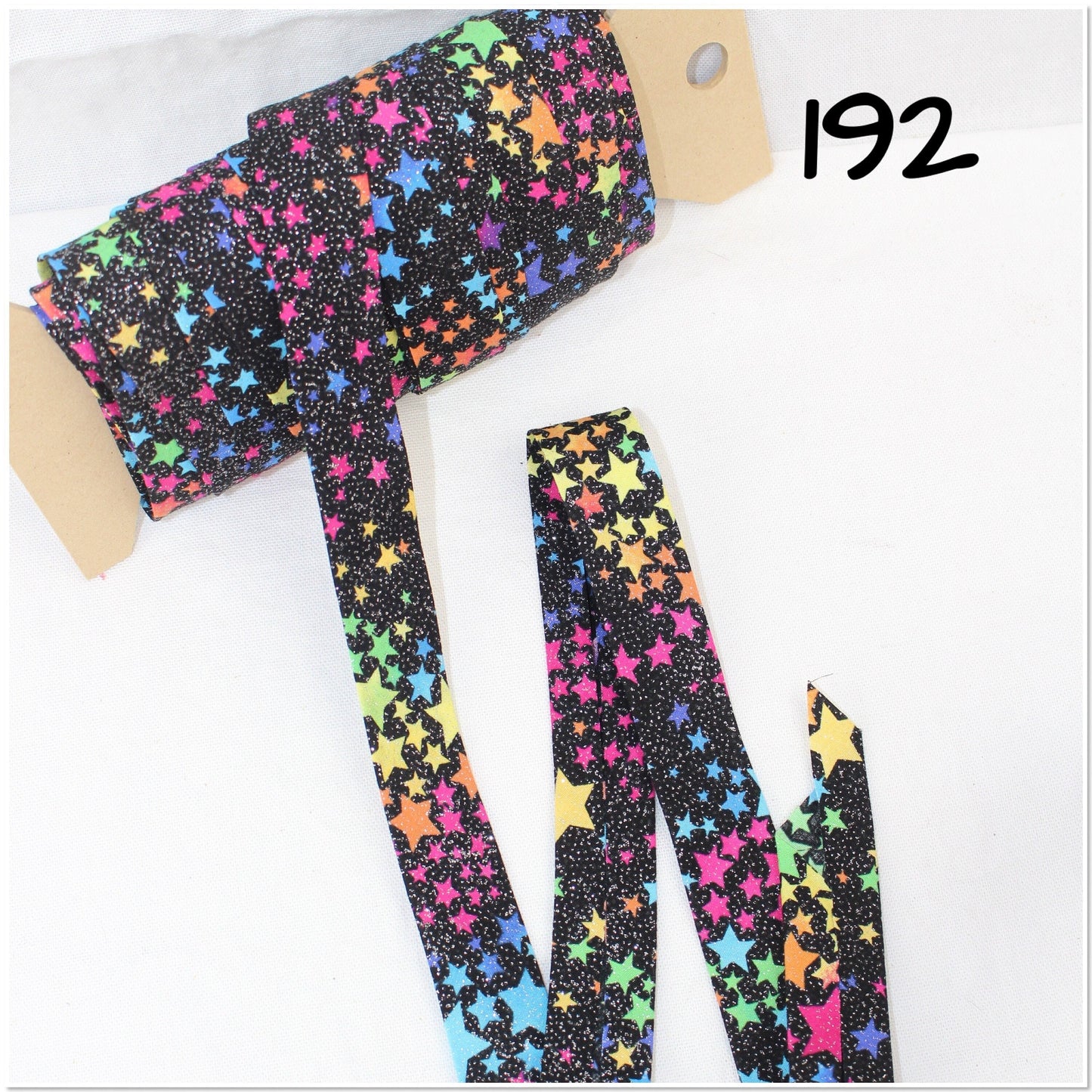 Bias Binding (Tape) 25mm, Cotton, Single Fold, stars, glitter, patterned. Fusible iron on available.