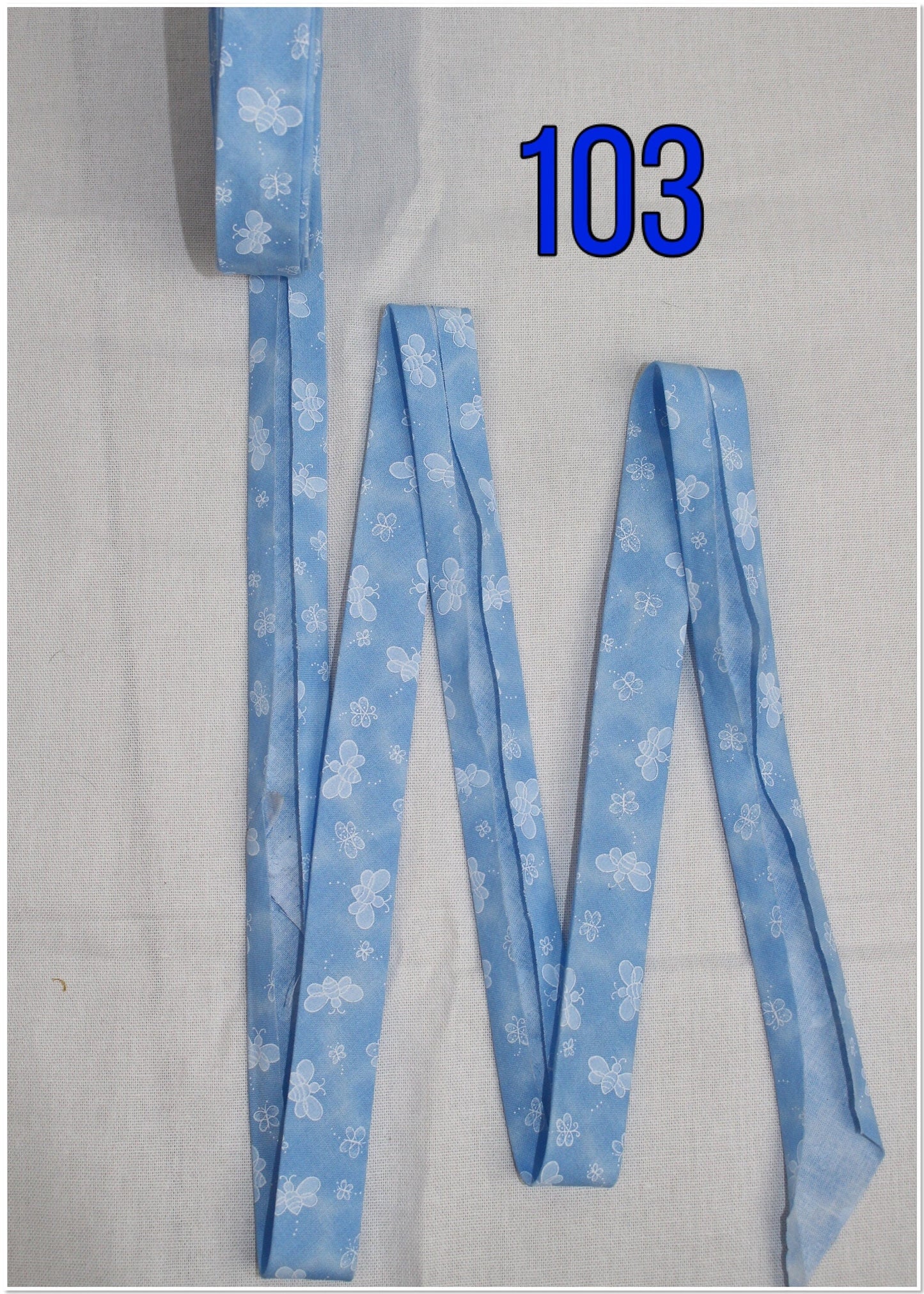 Bias Binding (Tape) 25mm, Cotton, Single Fold, pink, purple, blue, grey bees. Fusible iron on available.