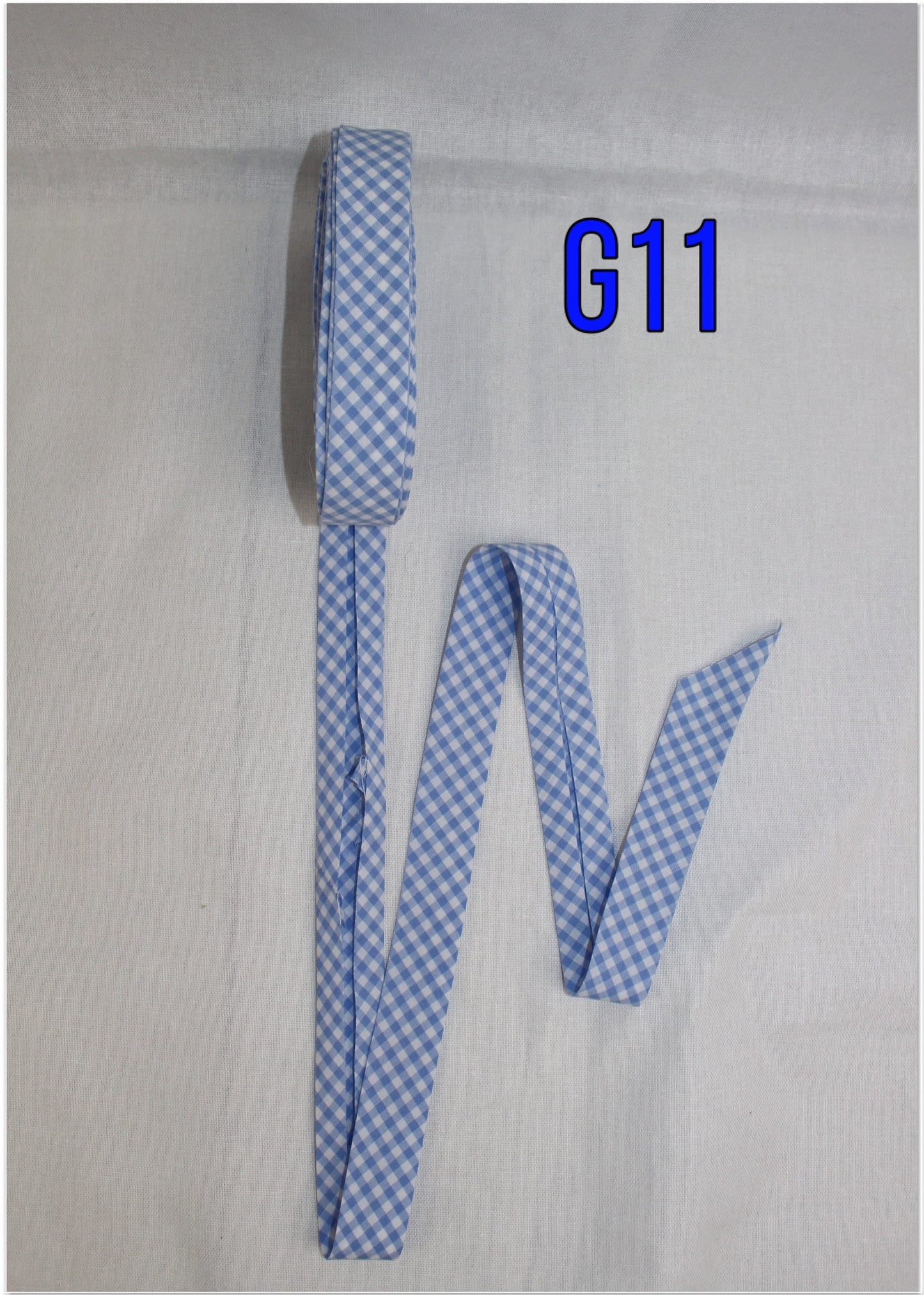 Bias Binding (tape) 25mm or 12mm single fold, yellow, blue, green, pink, black, purple, red, navy, brown GINGHAM. Fusible iron on available.
