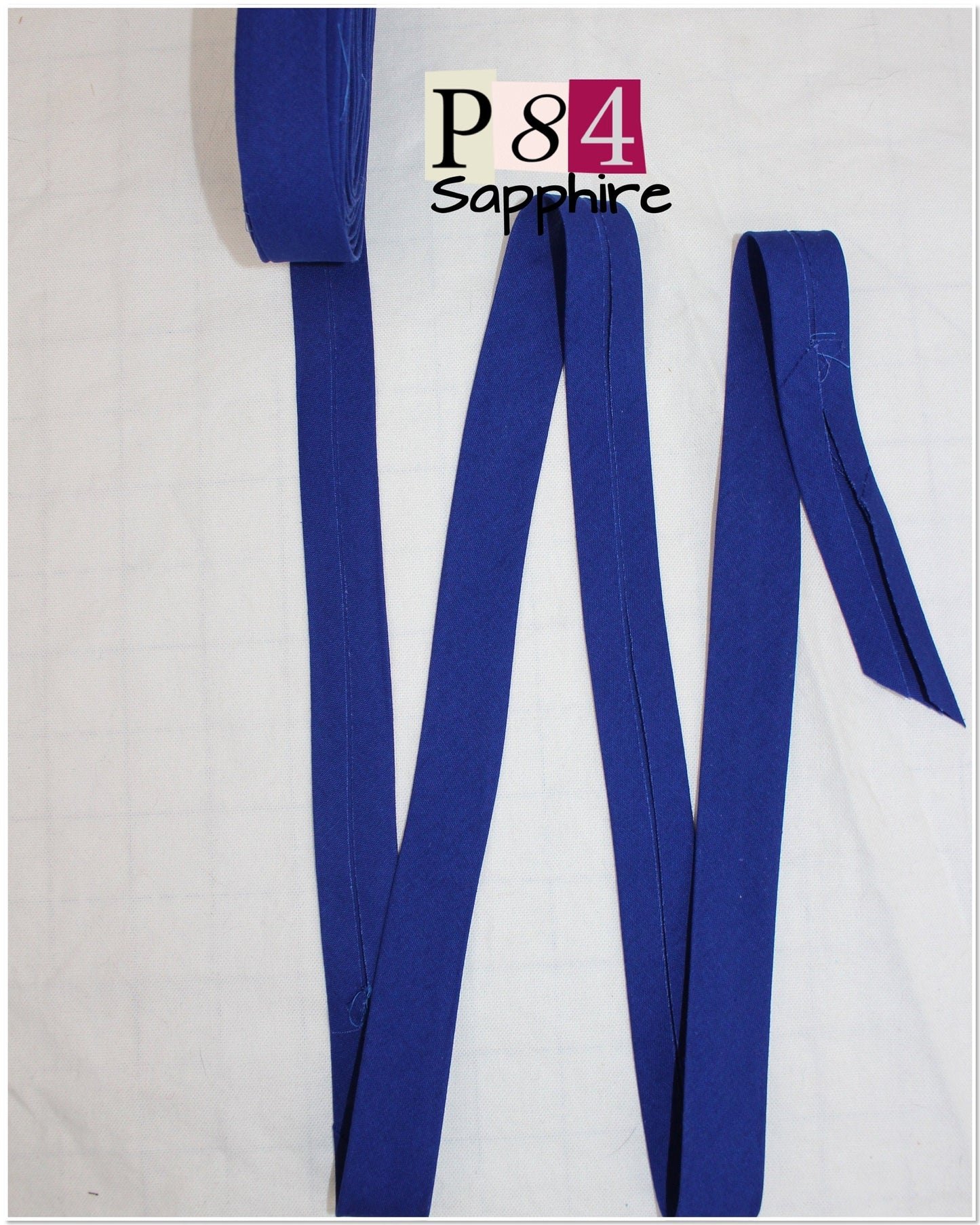 Bias Binding (tape) 25mm or 12mm, single fold, 100% Cotton. blue/light blue/dark blue/navy. Fusible iron on available.