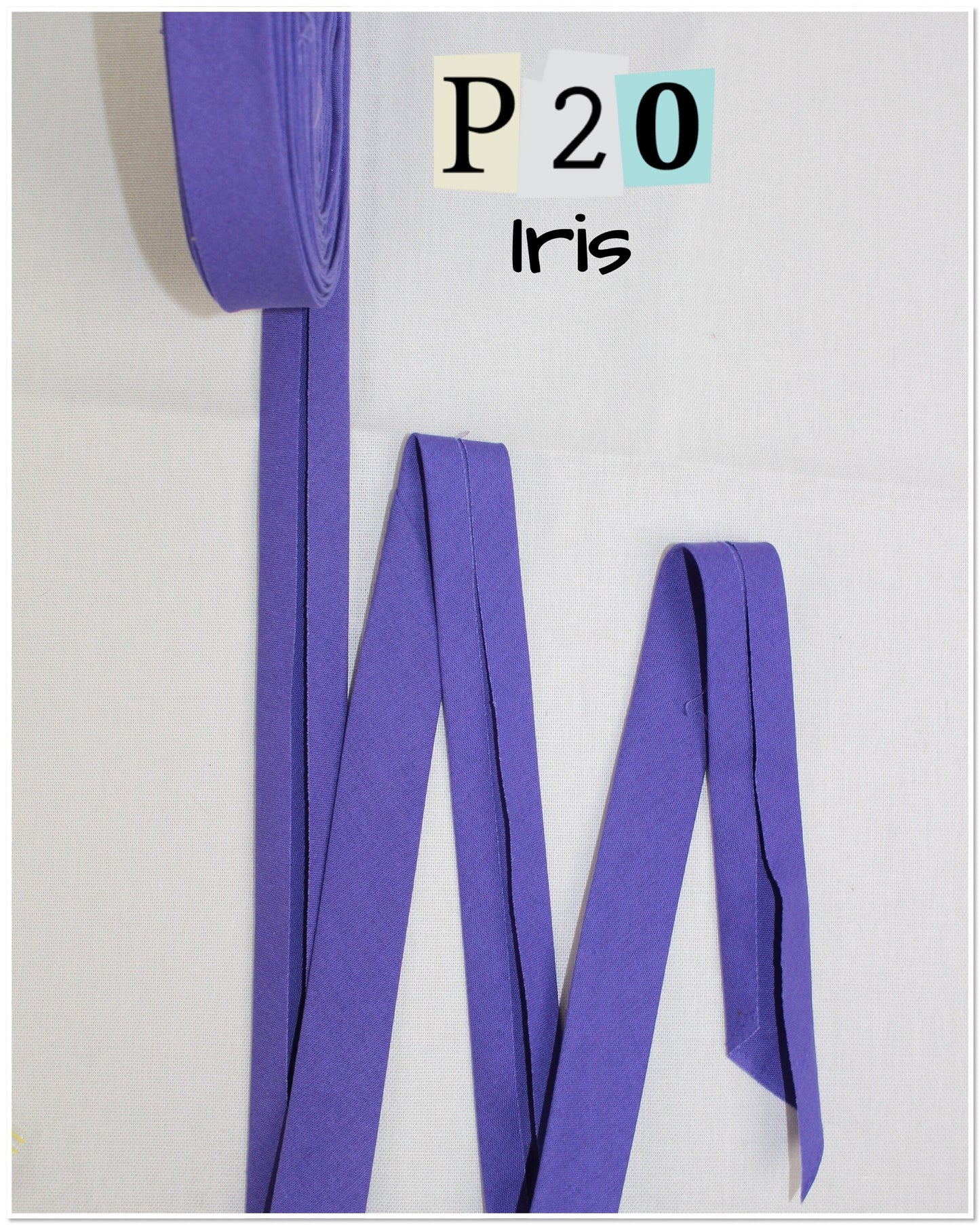 Bias Binding (tape) 25mm or 12mm, single fold, 100% Cotton. purple, iris, petunia, grape, orchid. Fusible iron on available.