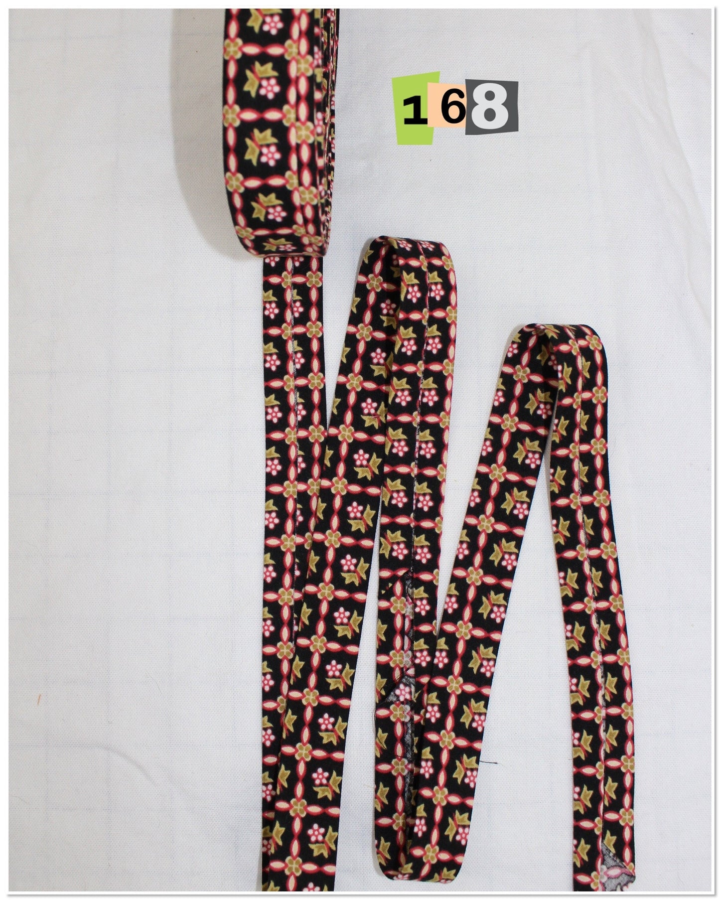 Bias Binding (Tape) 25mm, Cotton, Single Fold, hearts, line patterns. Fusible iron on available.