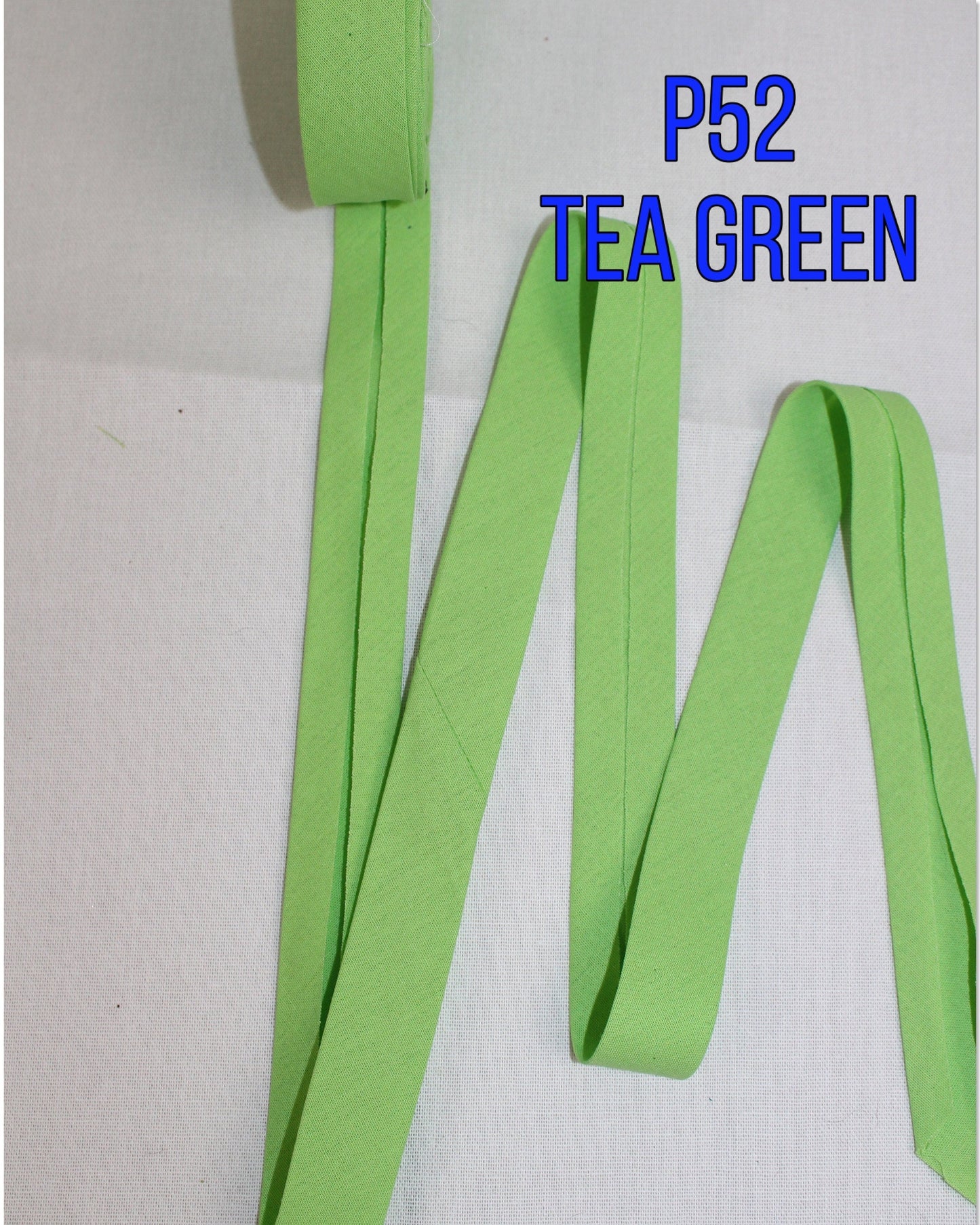 Bias Binding (tape) 25mm or 12mm, single fold, 100% Cotton. green, light green, dark. Fusible iron on available. green