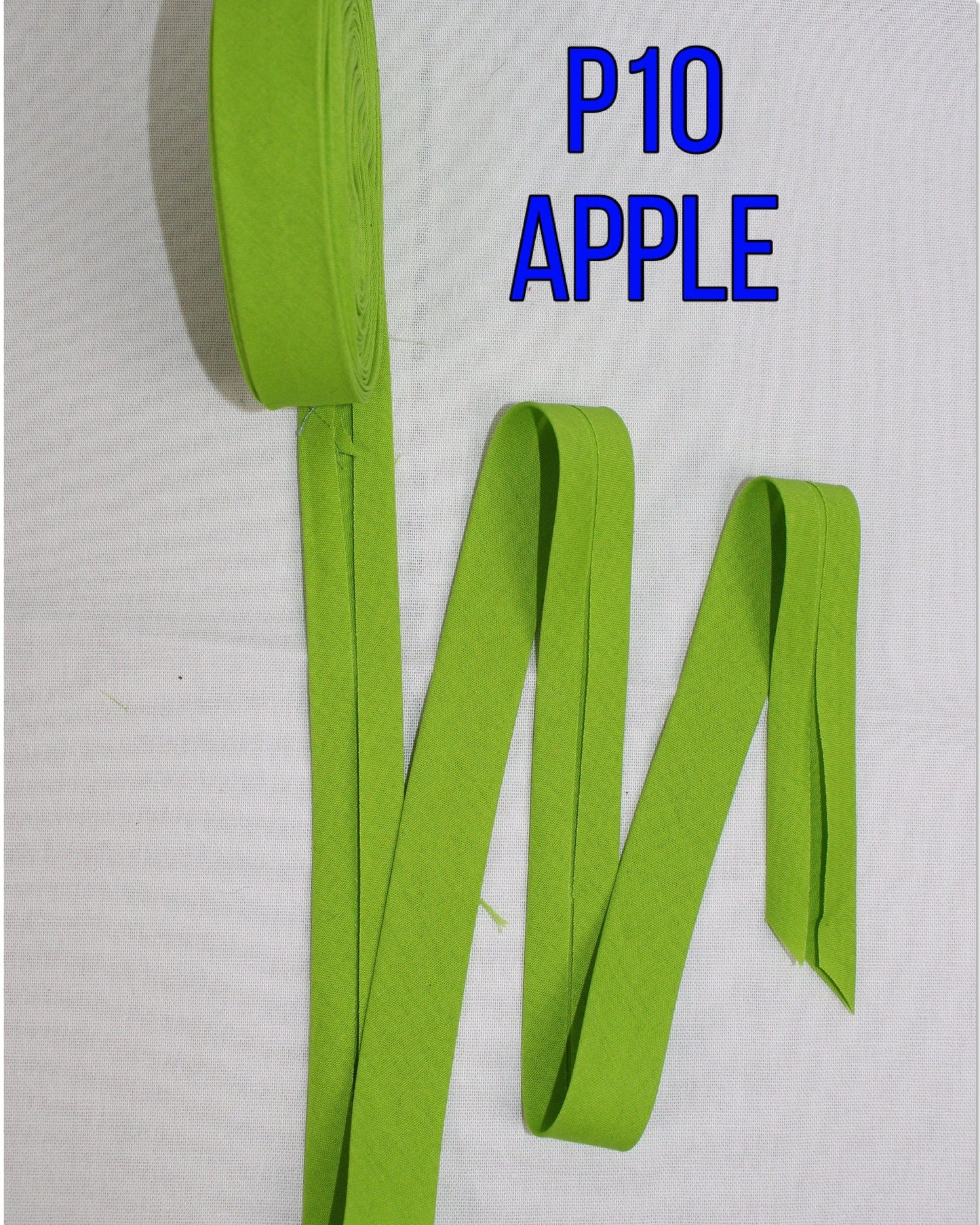 Bias Binding (tape) 25mm or 12mm, single fold, 100% Cotton. green, light green, dark. Fusible iron on available. green