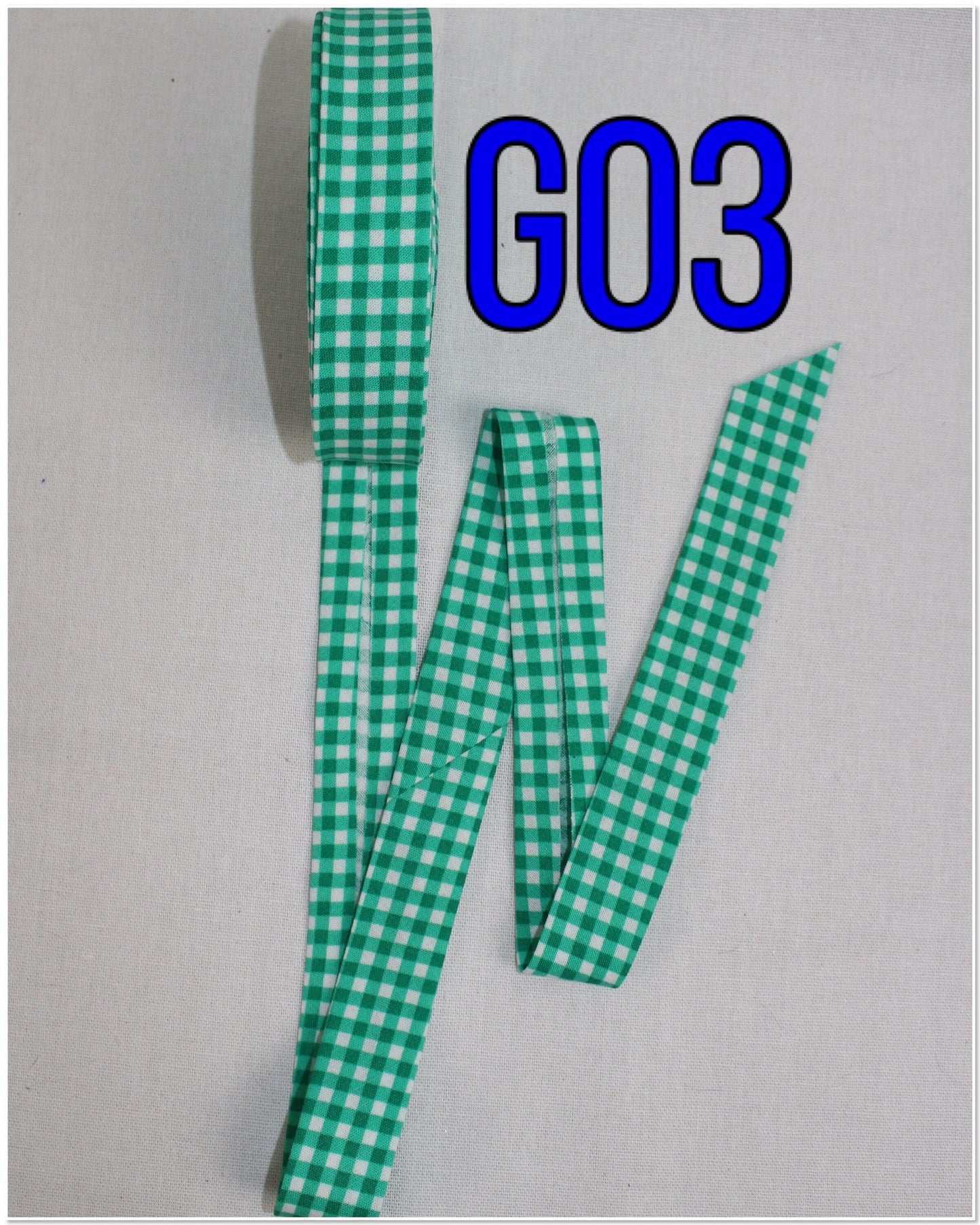 Gingham Bias Binding (tape) 25mm or 12mm, single fold, 100% Cotton. pink, yellow, blue, purple, orange, black. Fusible iron on available.