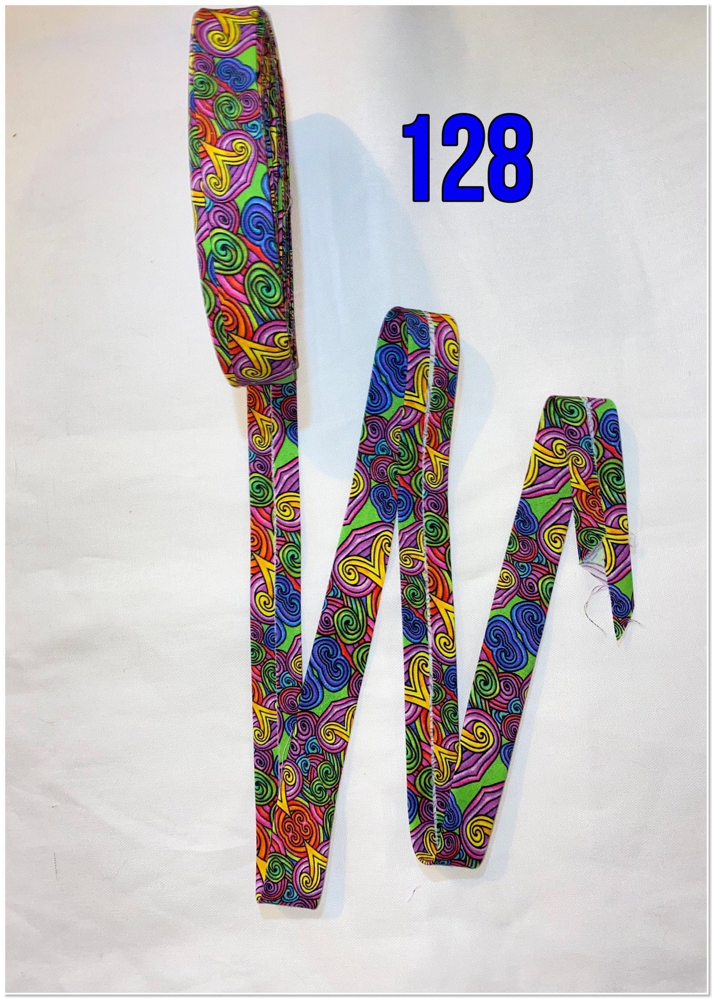 Bias Binding (Tape) 25mm, Cotton, Single Fold, colourful patterns. Fusible iron on available.