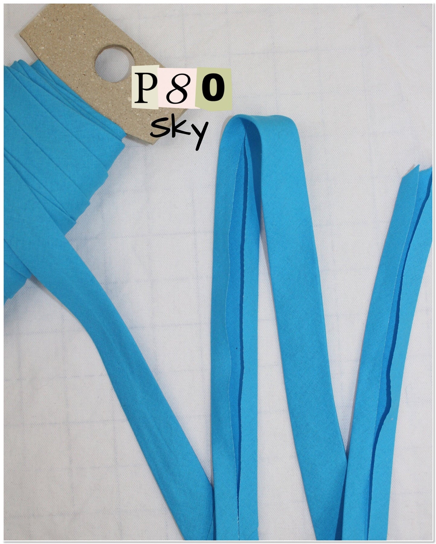 Bias Binding (tape) 25mm or 12mm, single fold, 100% Cotton. blue, sky, bluebell. Fusible iron on available.