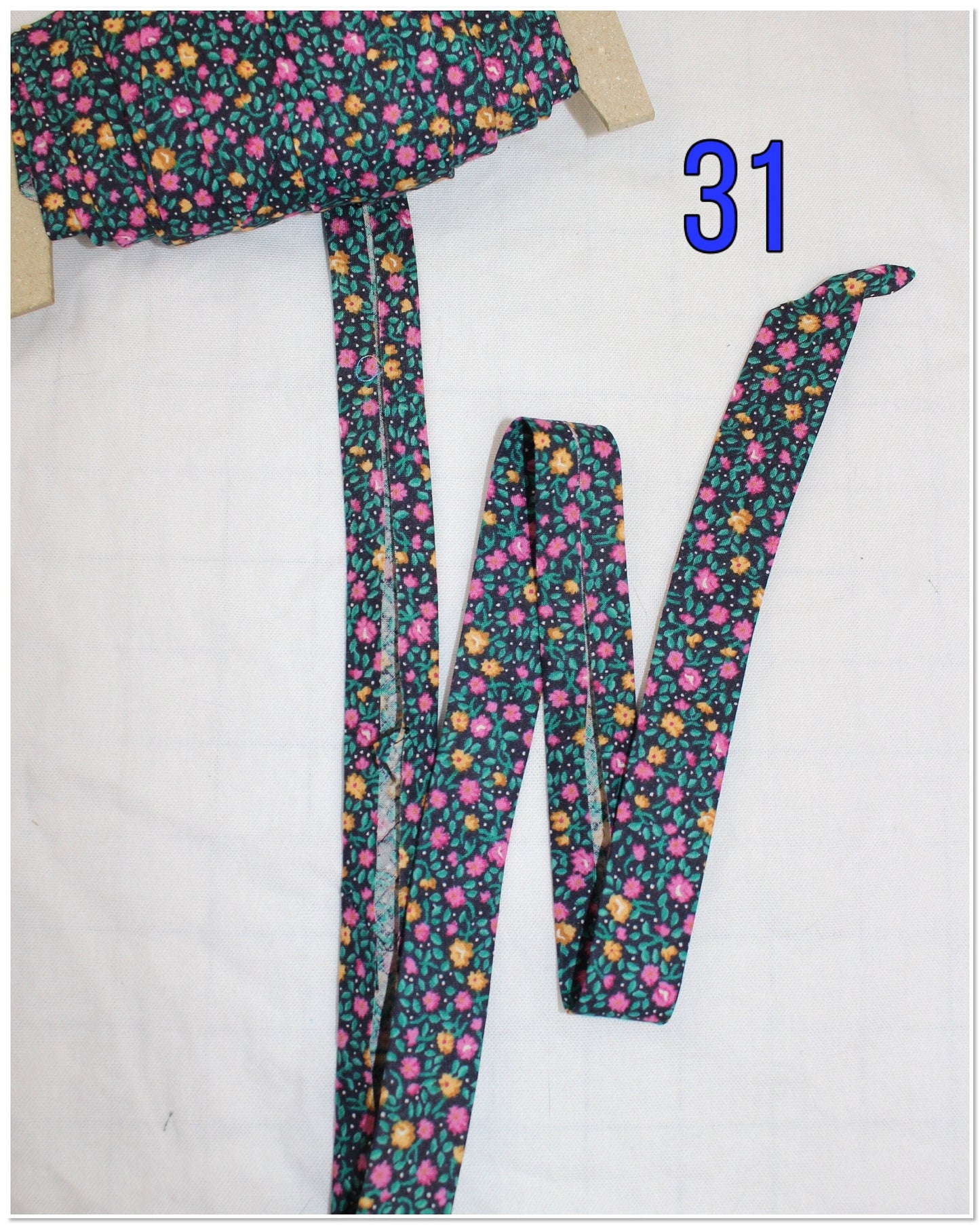 Bias Binding (Tape) 25mm, Cotton, Single Fold, floral. Fusible iron on available.