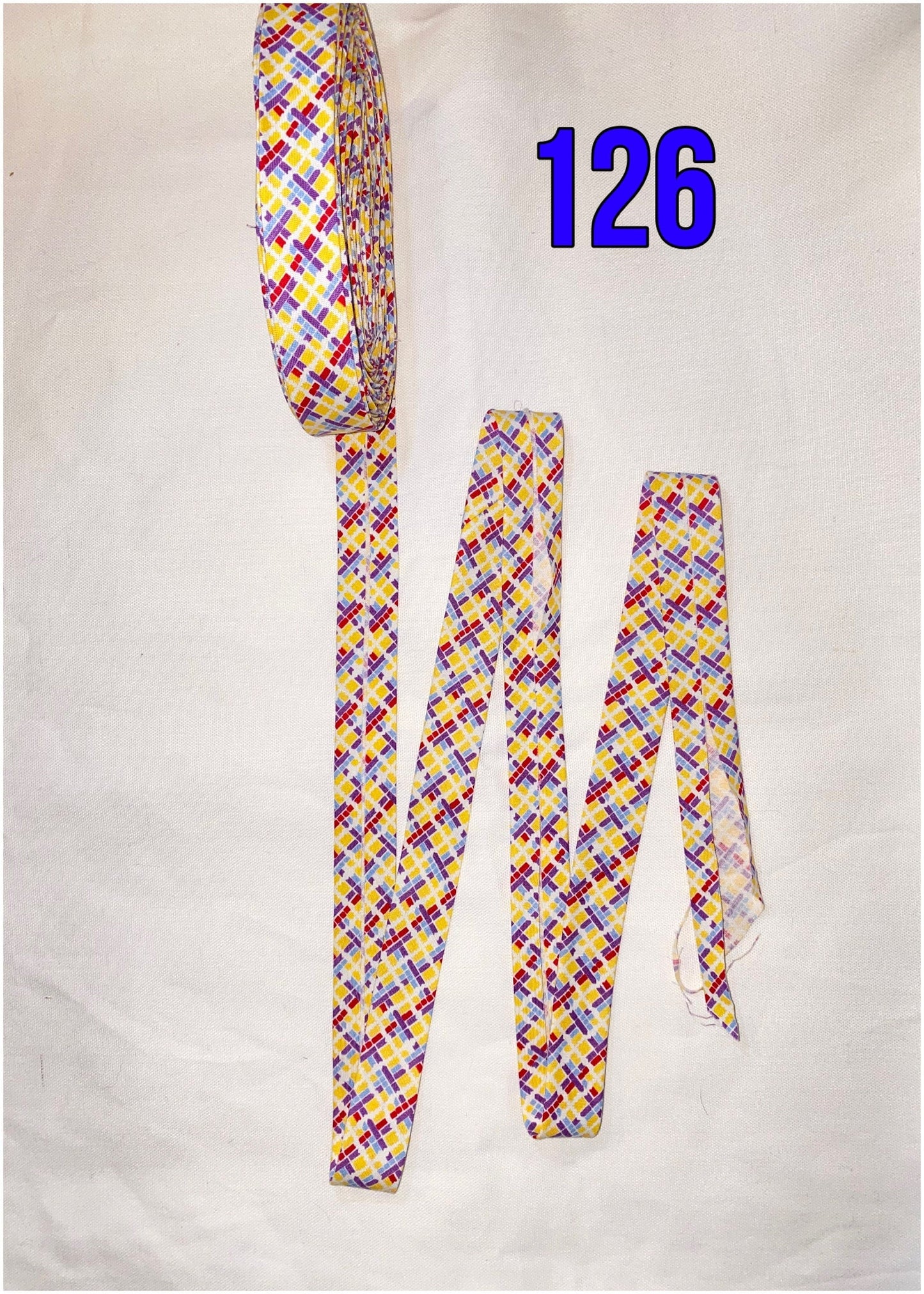 Bias Binding (Tape) 25mm, Cotton, Single Fold, blue, yellow Fusible iron on available.