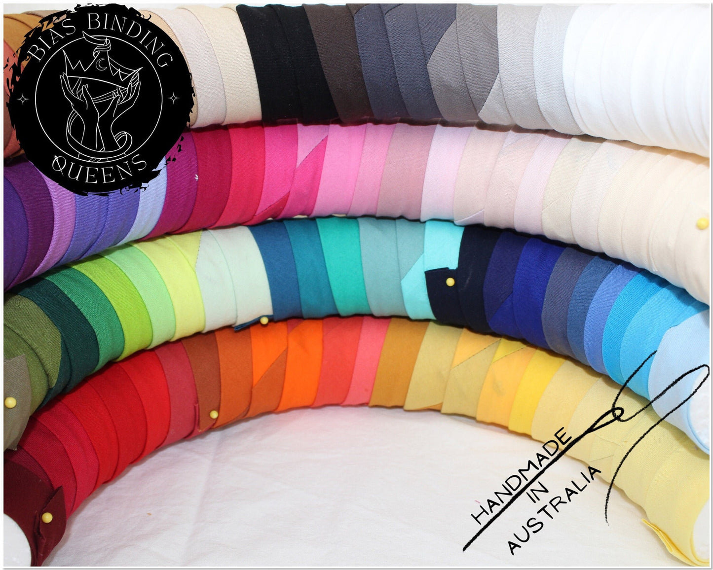 SAMPLE ONLY (10cm) bias binding/tape single fold/-1 inch wide