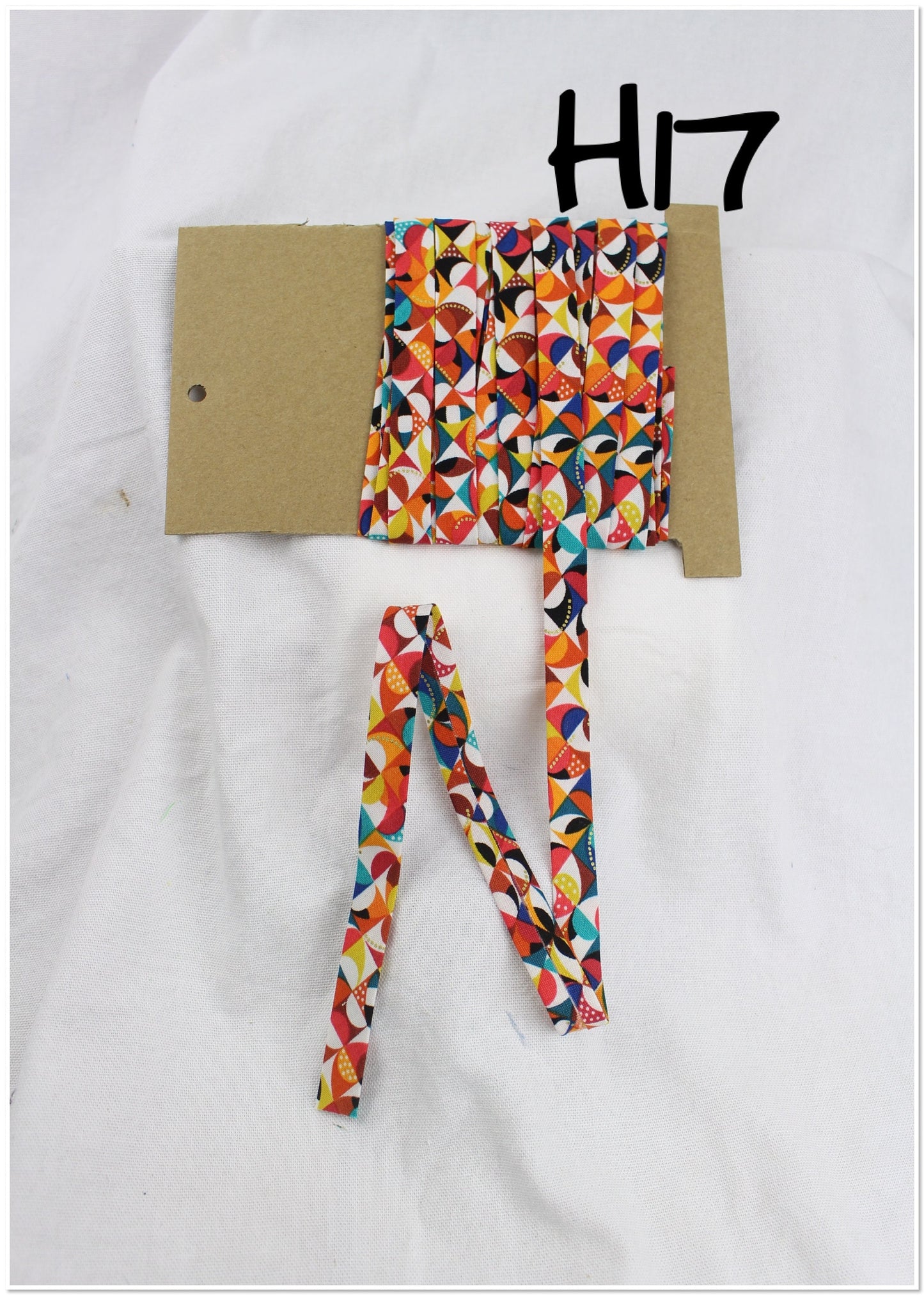 Bias Binding (Tape) 12mm, Cotton, Single Fold, chroma. Fusible iron on available.