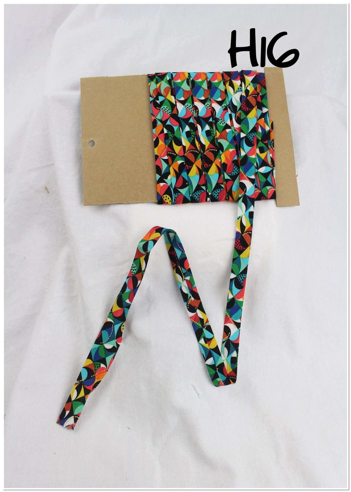 Bias Binding (Tape) 12mm, Cotton, Single Fold, chroma. Fusible iron on available.