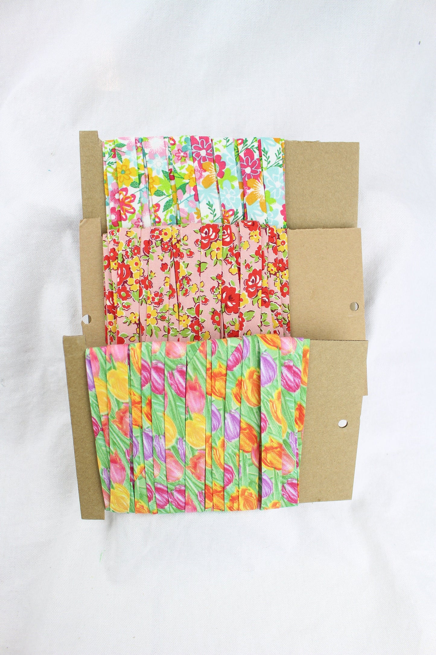 Bias Binding (Tape) 12mm, Cotton, Single Fold, flowers, floral. Fusible iron on available.