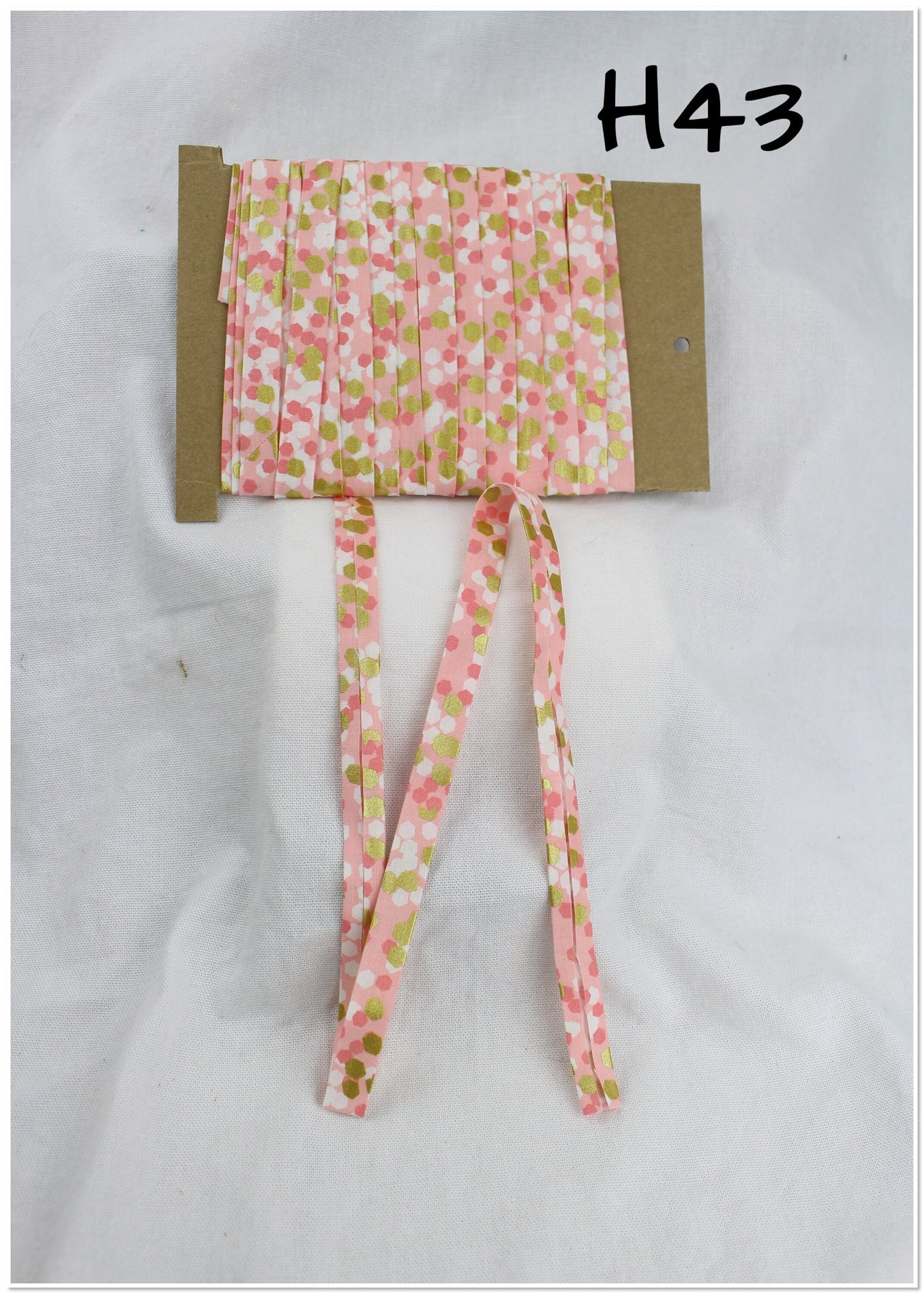 Bias Binding (Tape) 12mm, Cotton, Single Fold, flowers, floral. Fusible iron on available.
