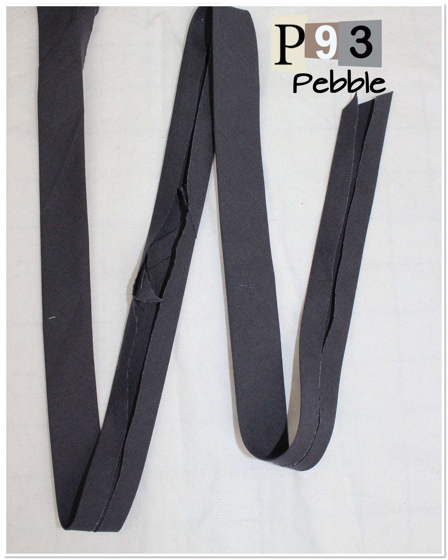 Bias Binding (tape) 25mm or 12mm, single fold, 100% Cotton. black, white, grey. Fusible iron on available.