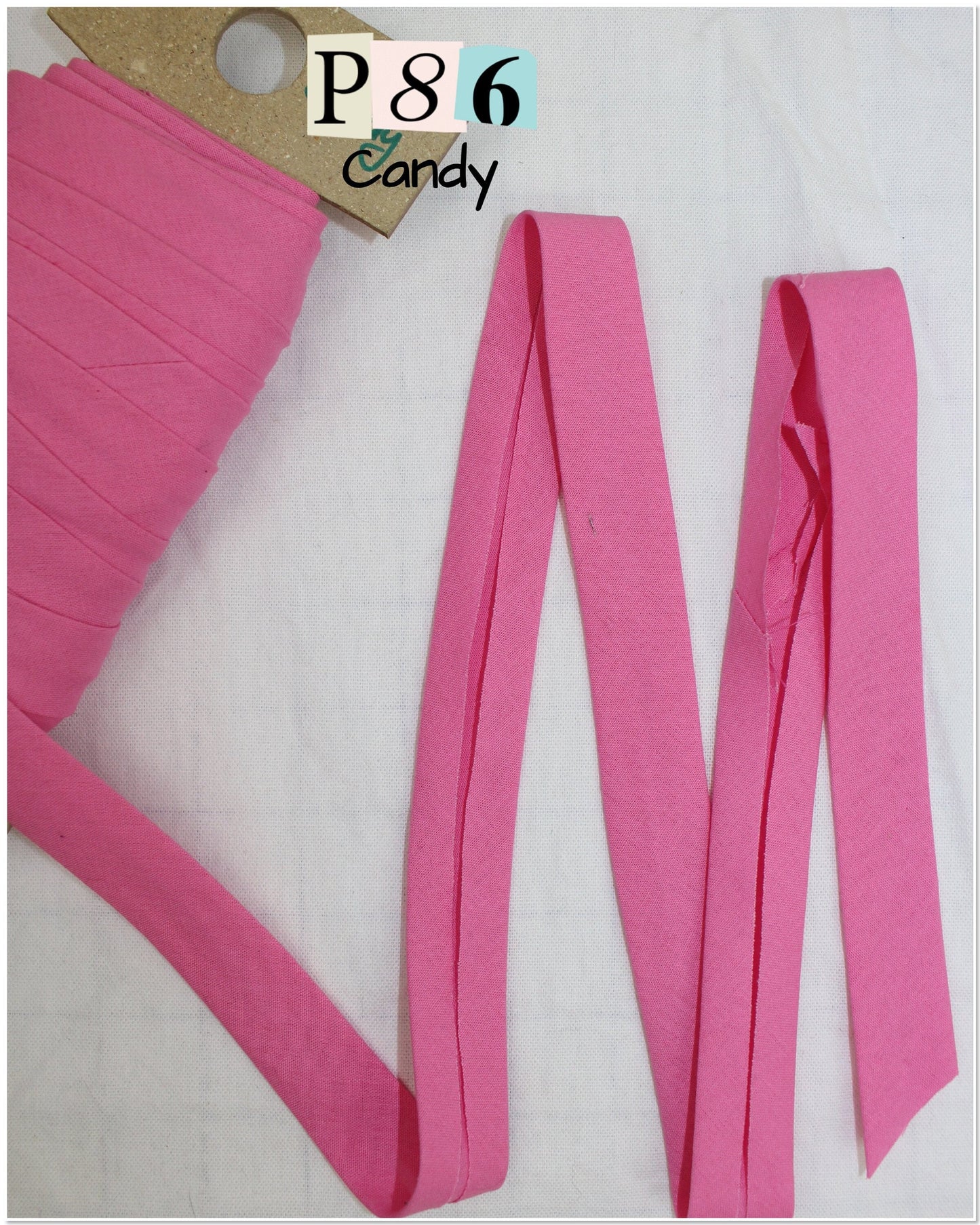 Bias Binding (tape) 25mm or 12mm, single fold, 100% Cotton. pink, lipstick, candy, hot pink cerise. Fusible iron on available.