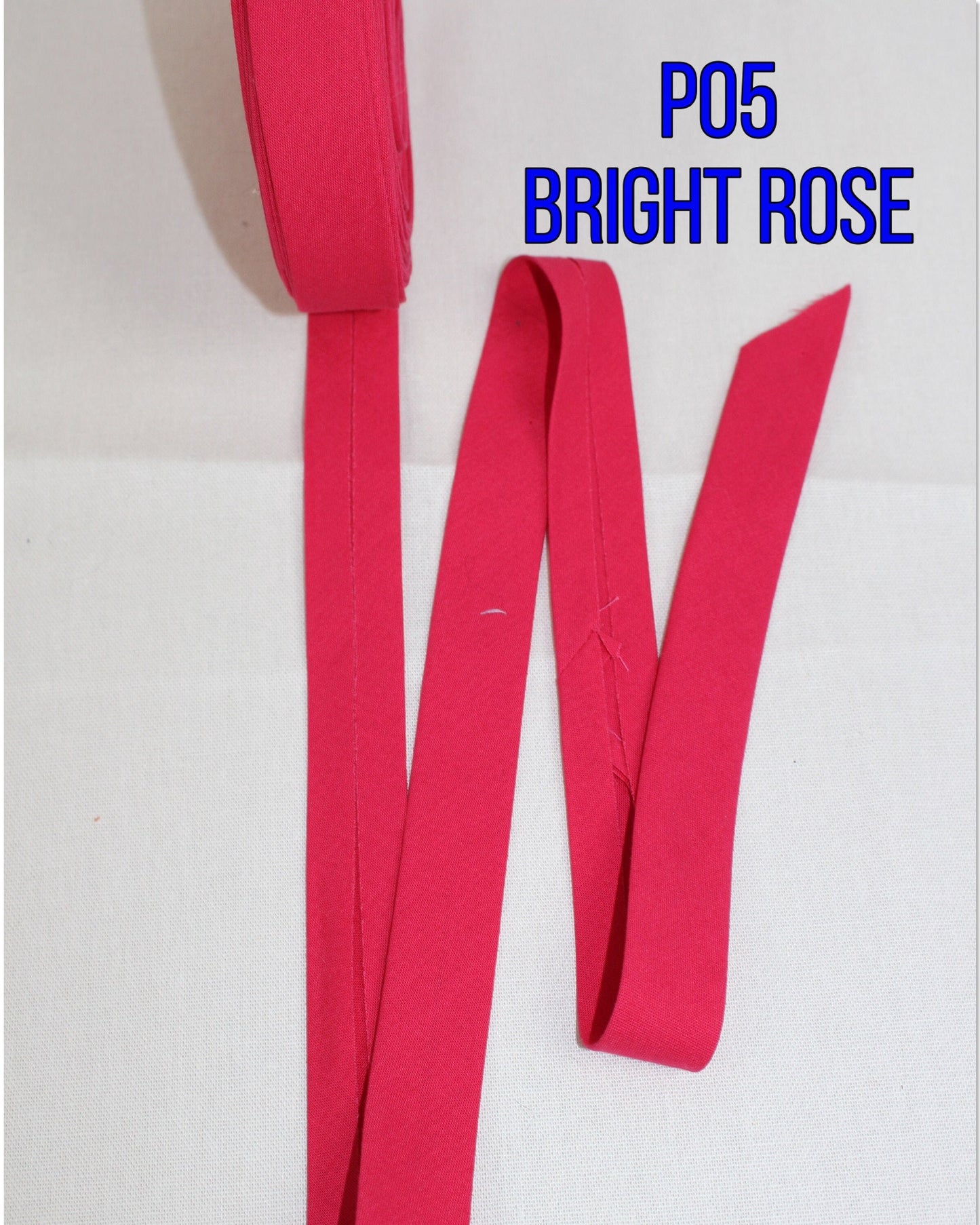 Bias Binding (tape) 25mm or 12mm, single fold, 100% Cotton. pink, lipstick, candy, hot pink cerise. Fusible iron on available.