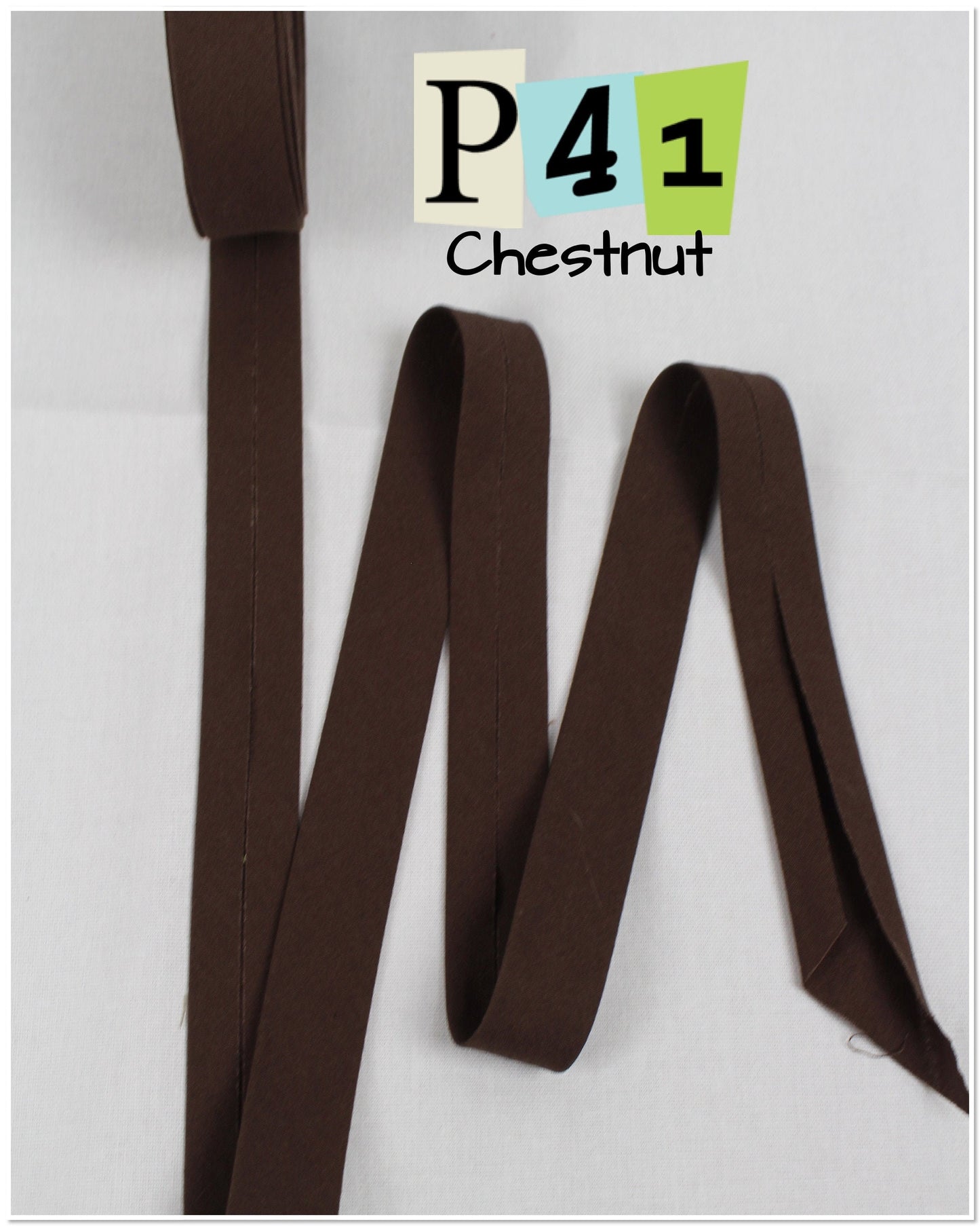 Bias Binding (tape) 25mm or 12mm, single fold, 100% Cotton. brown, umber, chocolate, cinnamon, coffee. Fusible iron on available.
