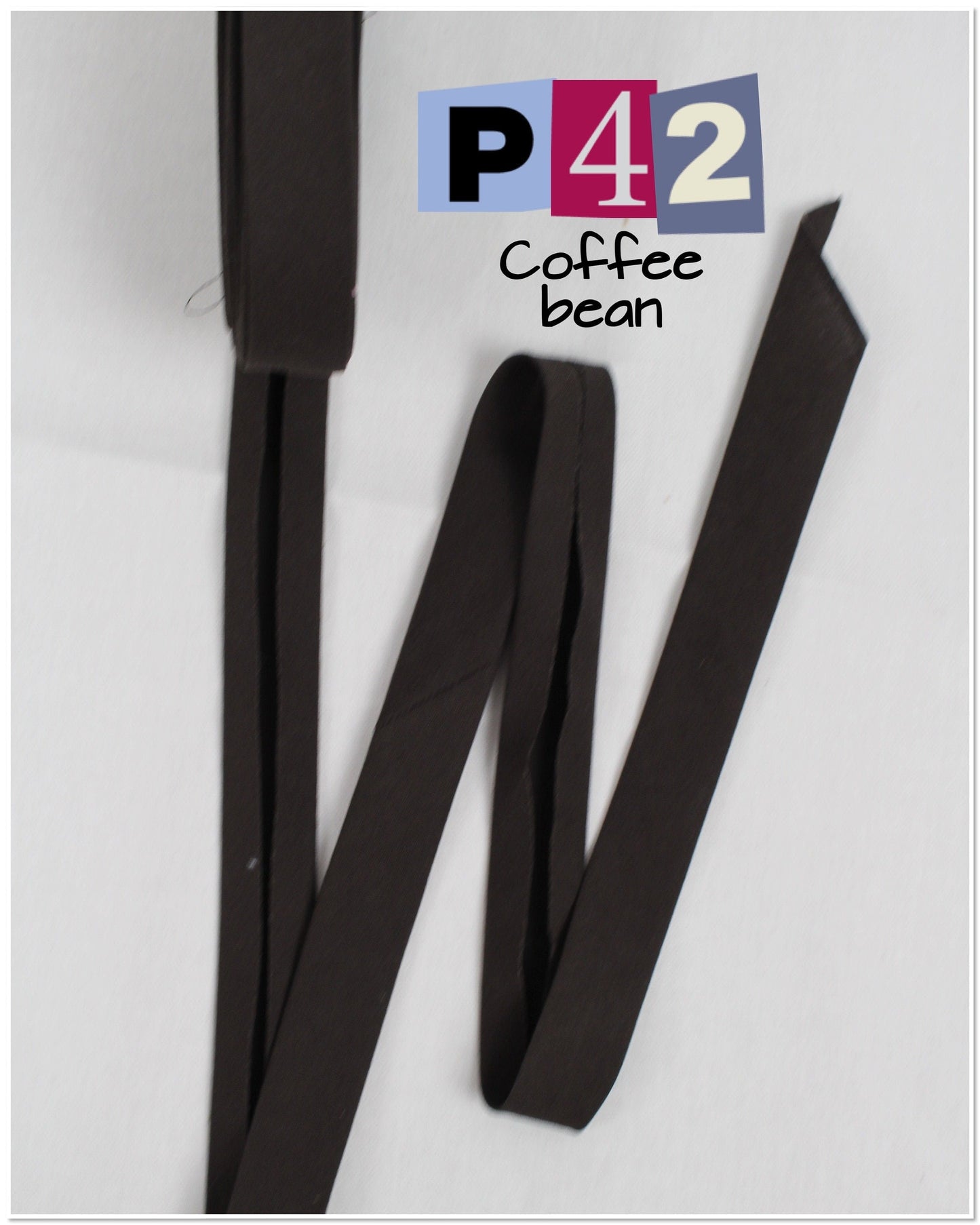 Bias Binding (tape) 25mm or 12mm, single fold, 100% Cotton. brown, umber, chocolate, cinnamon, coffee. Fusible iron on available.