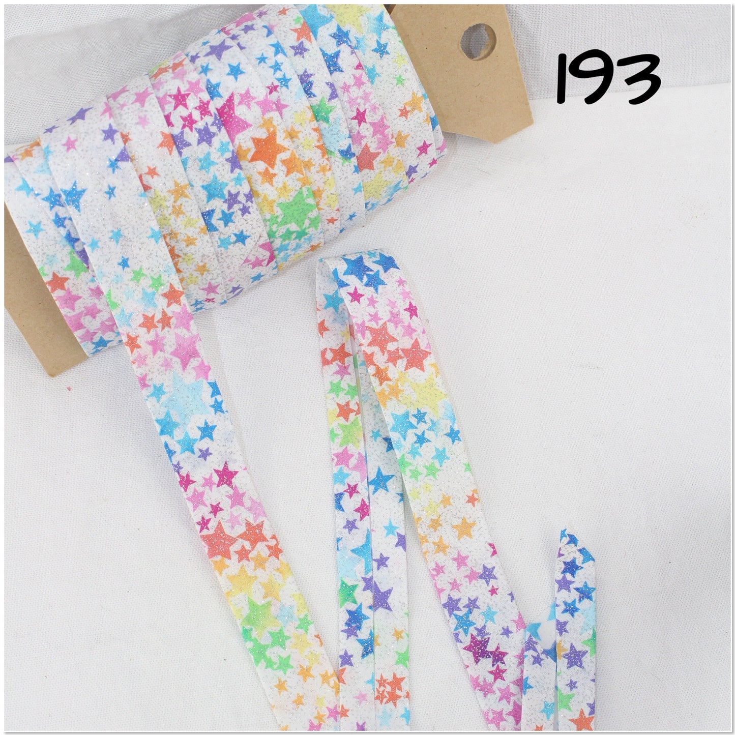 Bias Binding (Tape) 25mm, Cotton, Single Fold, stars, glitter, patterned. Fusible iron on available.