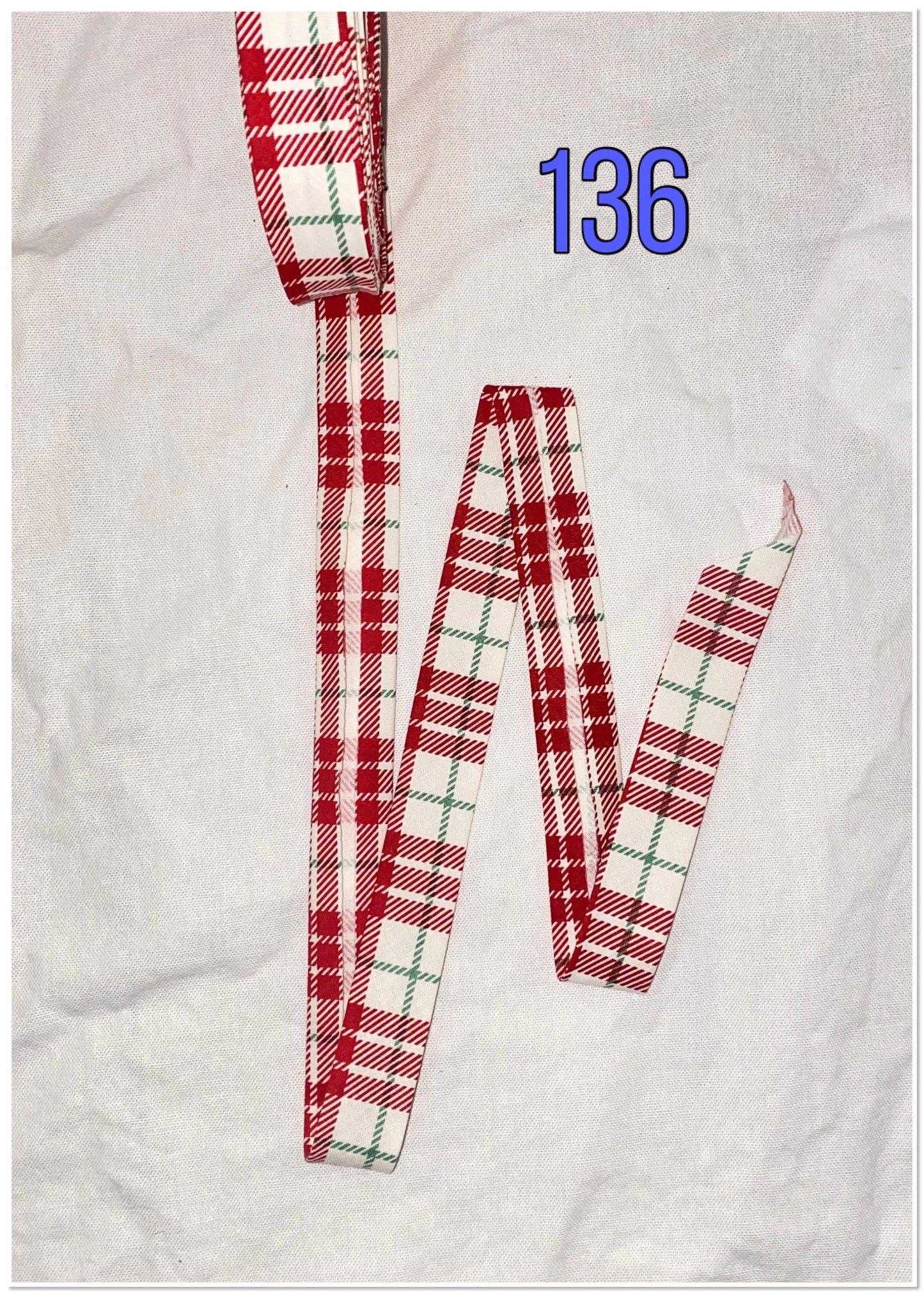 Bias Binding (Tape) 25mm, Cotton, Single Fold, gingham, plaid, checkers. Fusible iron on available.