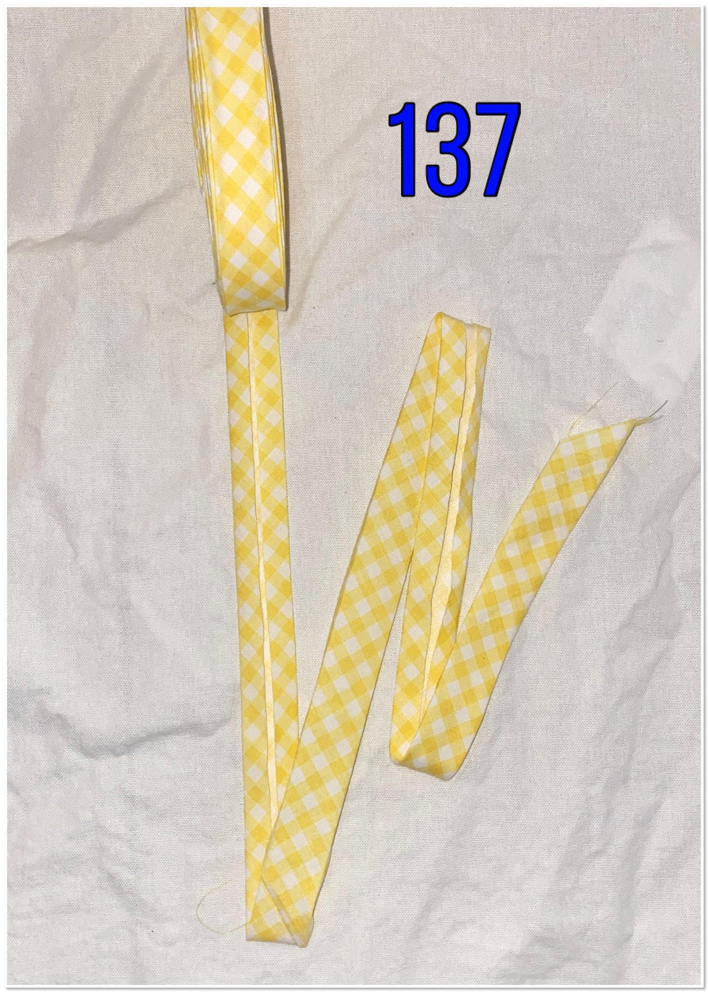 Bias Binding (Tape) 25mm, Cotton, Single Fold, gingham, plaid, checkers. Fusible iron on available.