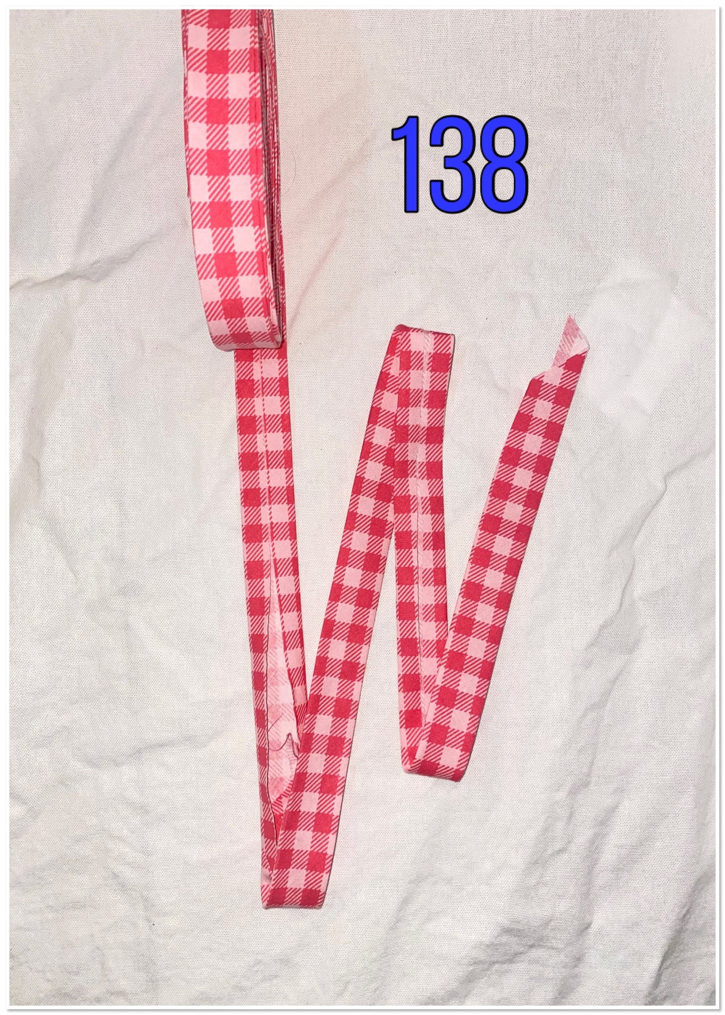 Bias Binding (Tape) 25mm, Cotton, Single Fold, gingham, plaid, checkers. Fusible iron on available.