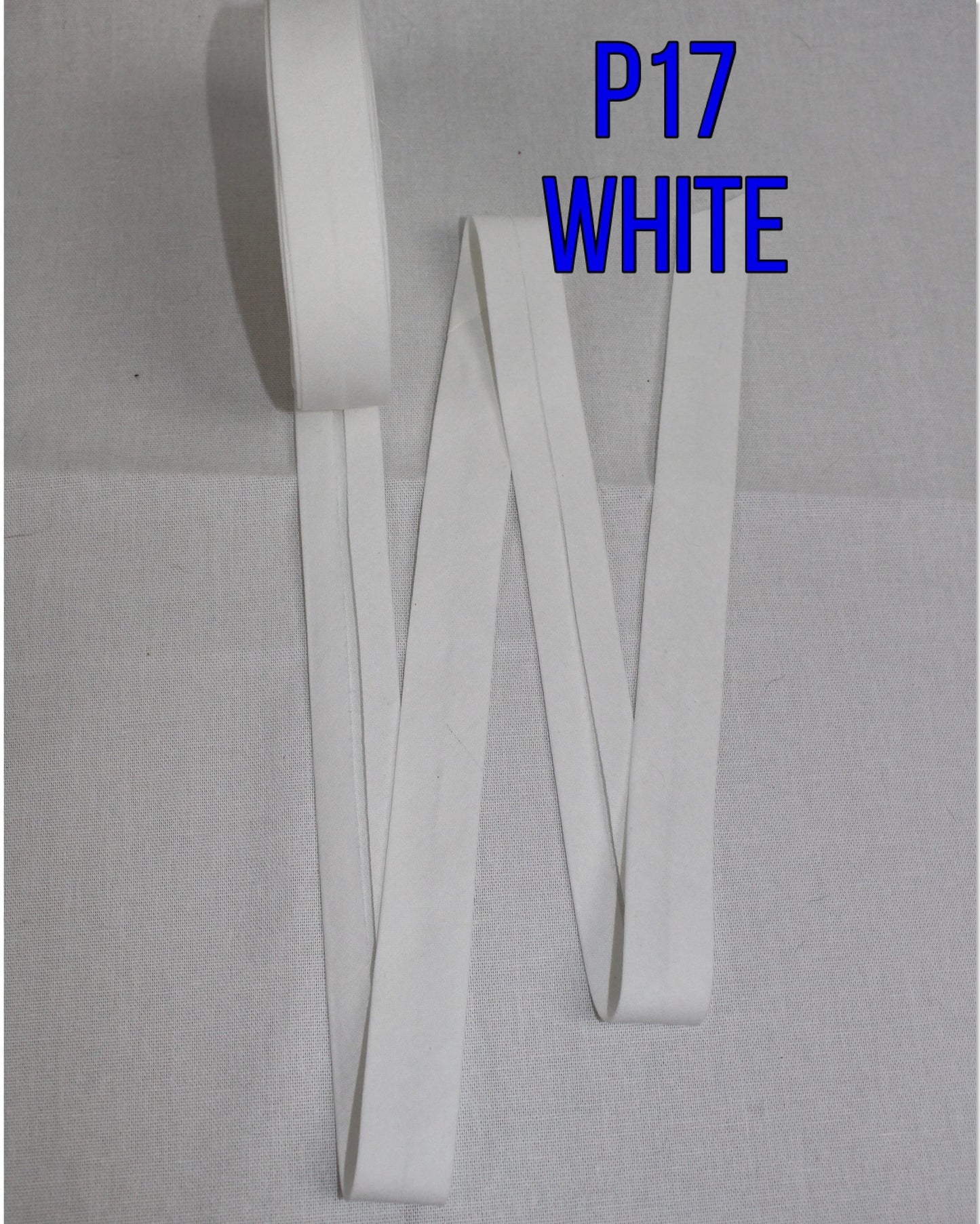 Bias Binding (tape) 25mm or 12mm, single fold, 100% Cotton. grey, white. Fusible iron on available.