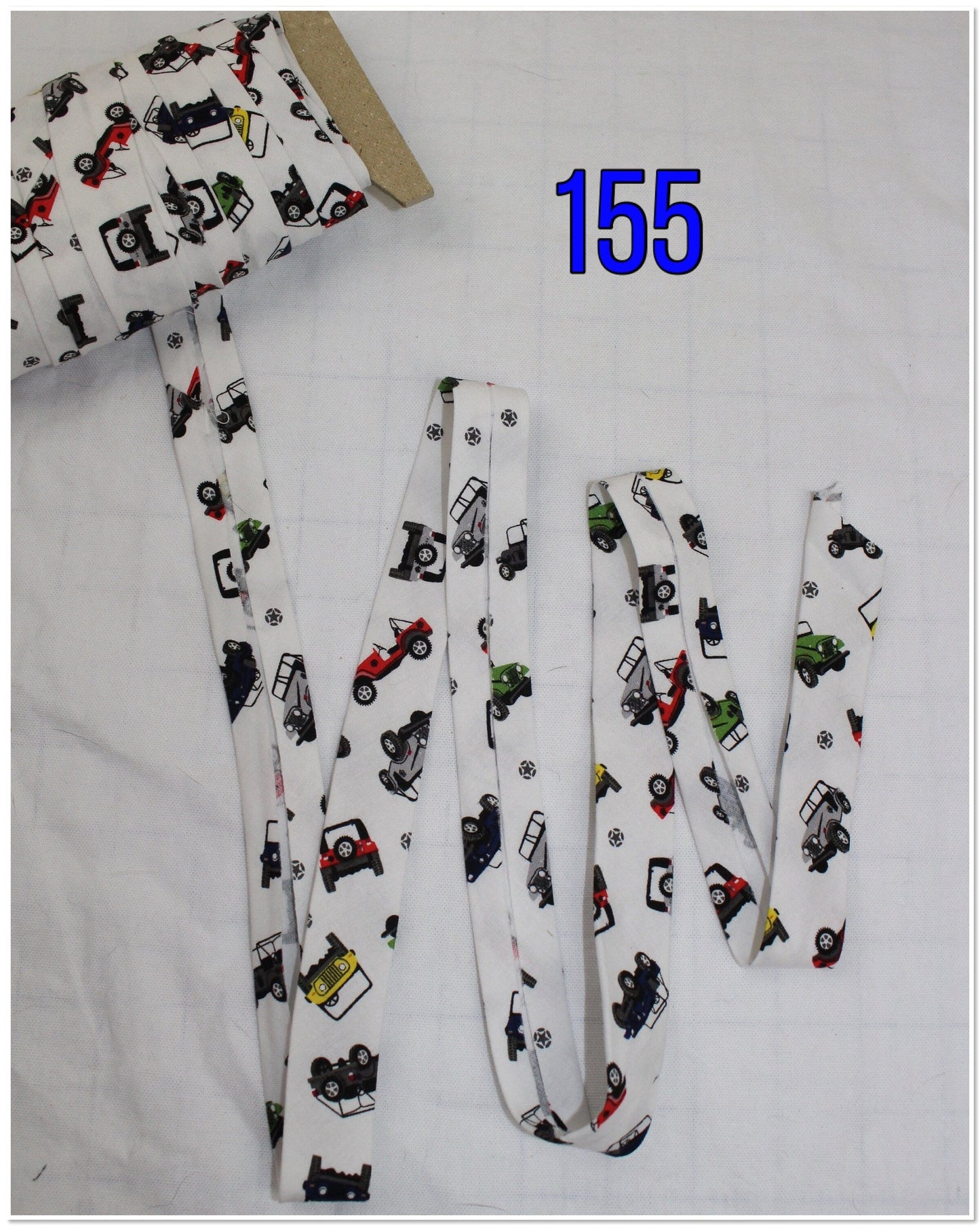 Bias Binding (Tape) 25mm, Cotton, Single Fold, fish, sushi, Jeep, ducks, zebra, cheetah. Fusible iron on available.