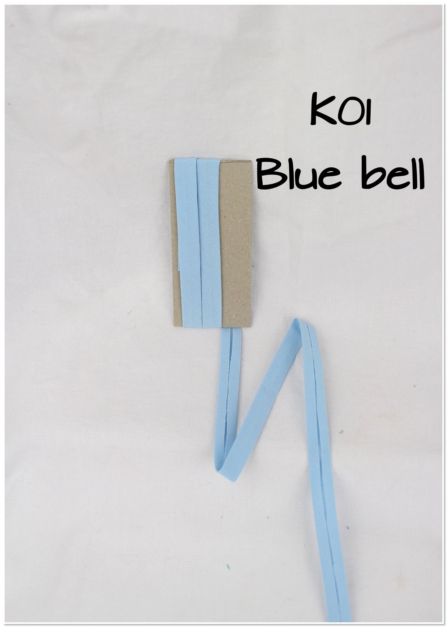 Bias Binding (tape) 12mm, single fold. Marine, sky, sea, bluebell. Fusible iron on available. 100% Cotton