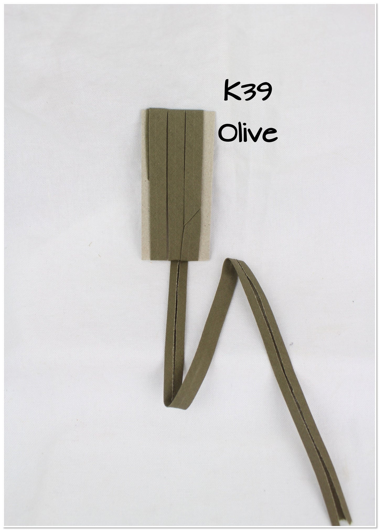 Bias Binding (tape) 12mm, single fold. pesto, hunter green, green grass, olive. Fusible iron on available. 100% Cotton