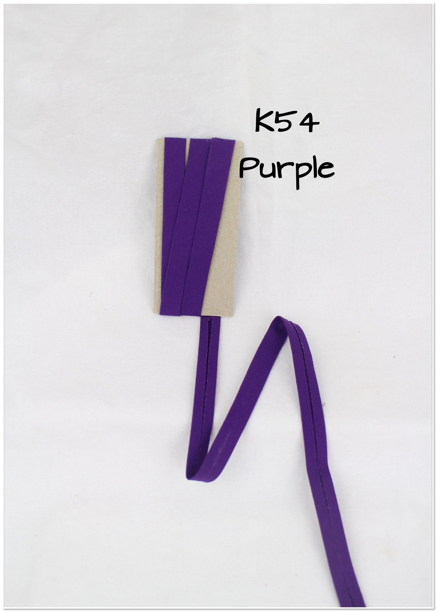 Bias Binding (tape) 12mm, single fold. jacaranda, petunia, royal purple, orchid, iris, grape. Fusible iron on available. 100% Cotton
