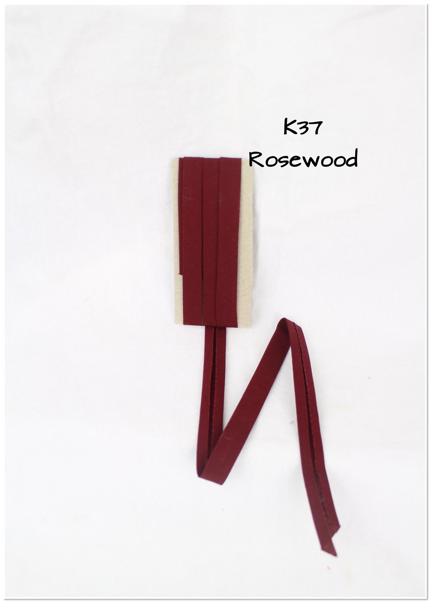 Bias Binding (tape) 12mm, single fold. brick red, rosewood, Chinese red, brick red, crimson. Fusible iron on available. 100% Cotton