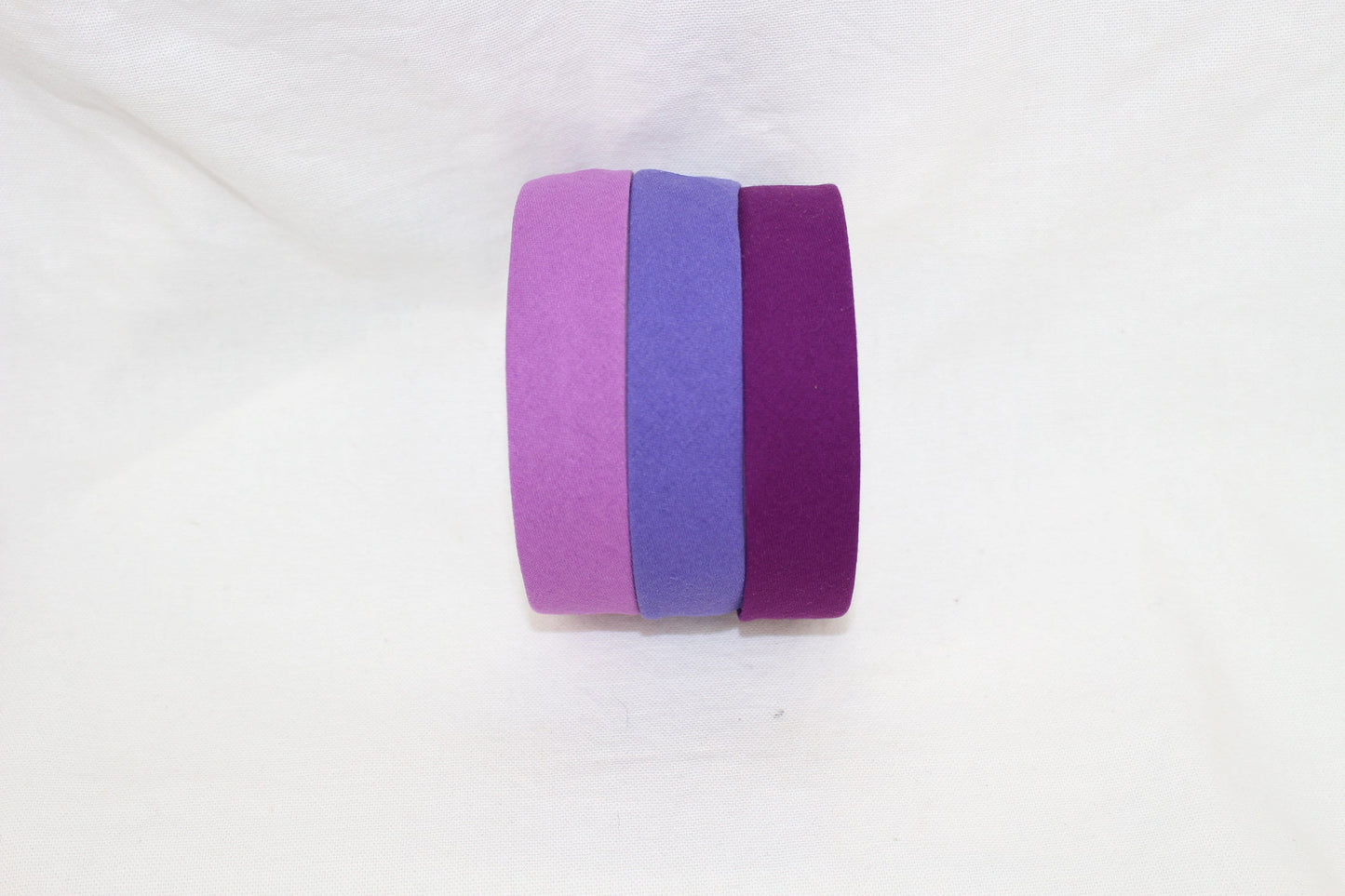 Bias Binding (tape) 25mm, single fold. orchid, iris, grape. Fusible iron on available. 100% Cotton