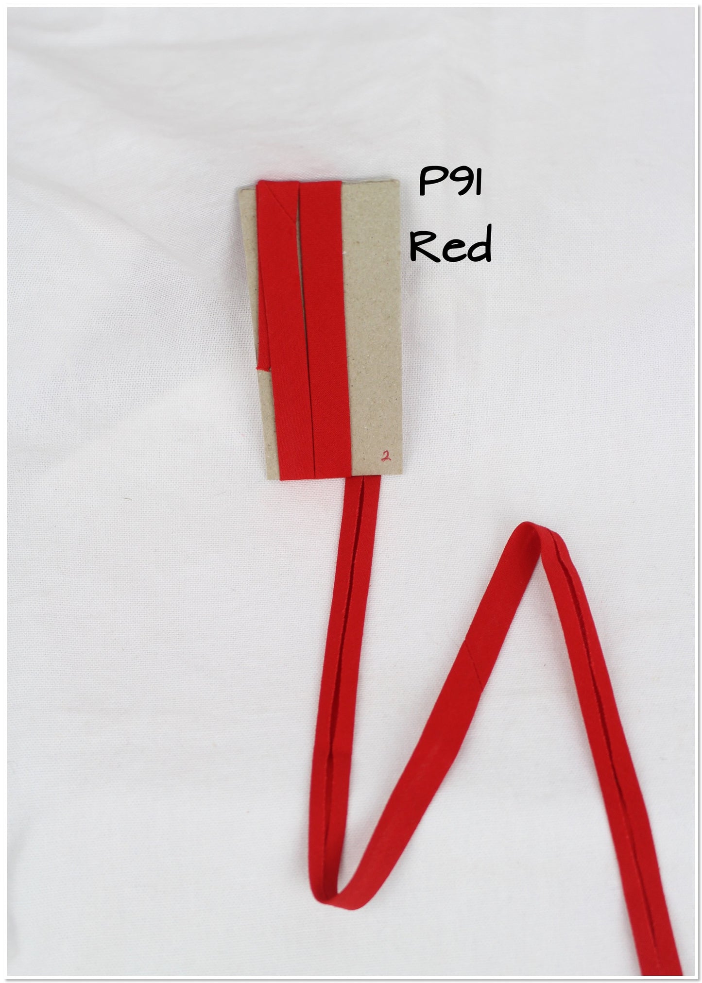Bias Binding (tape) 12mm, single fold. rich red, Christmas red, red. Fusible iron on available. 100% Cotton