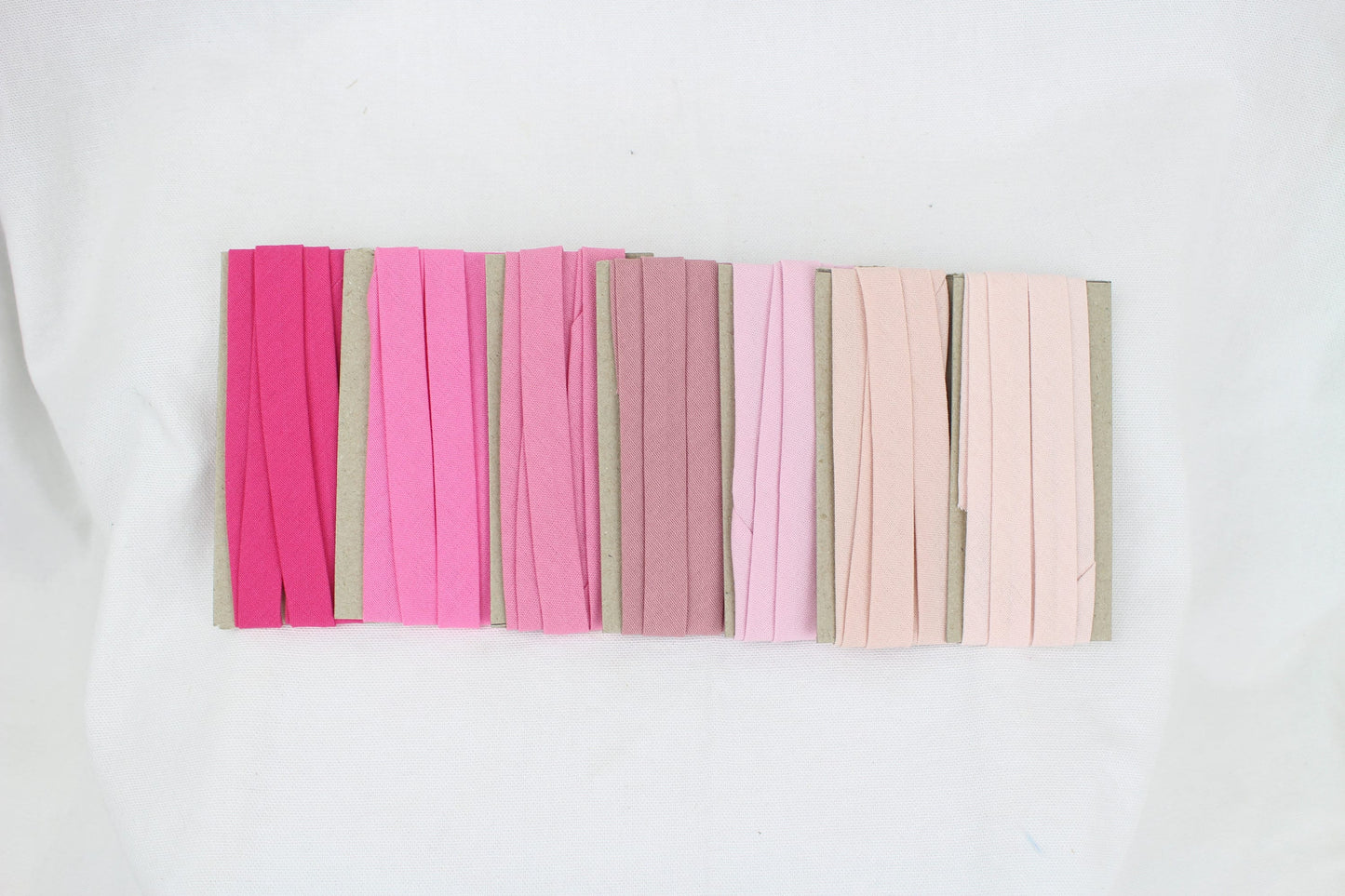 Bias Binding (tape) 12mm, single fold. candy, pink, sorbet pink, cerise, hot pink, baby pink. Fusible iron on available. 100% cotton