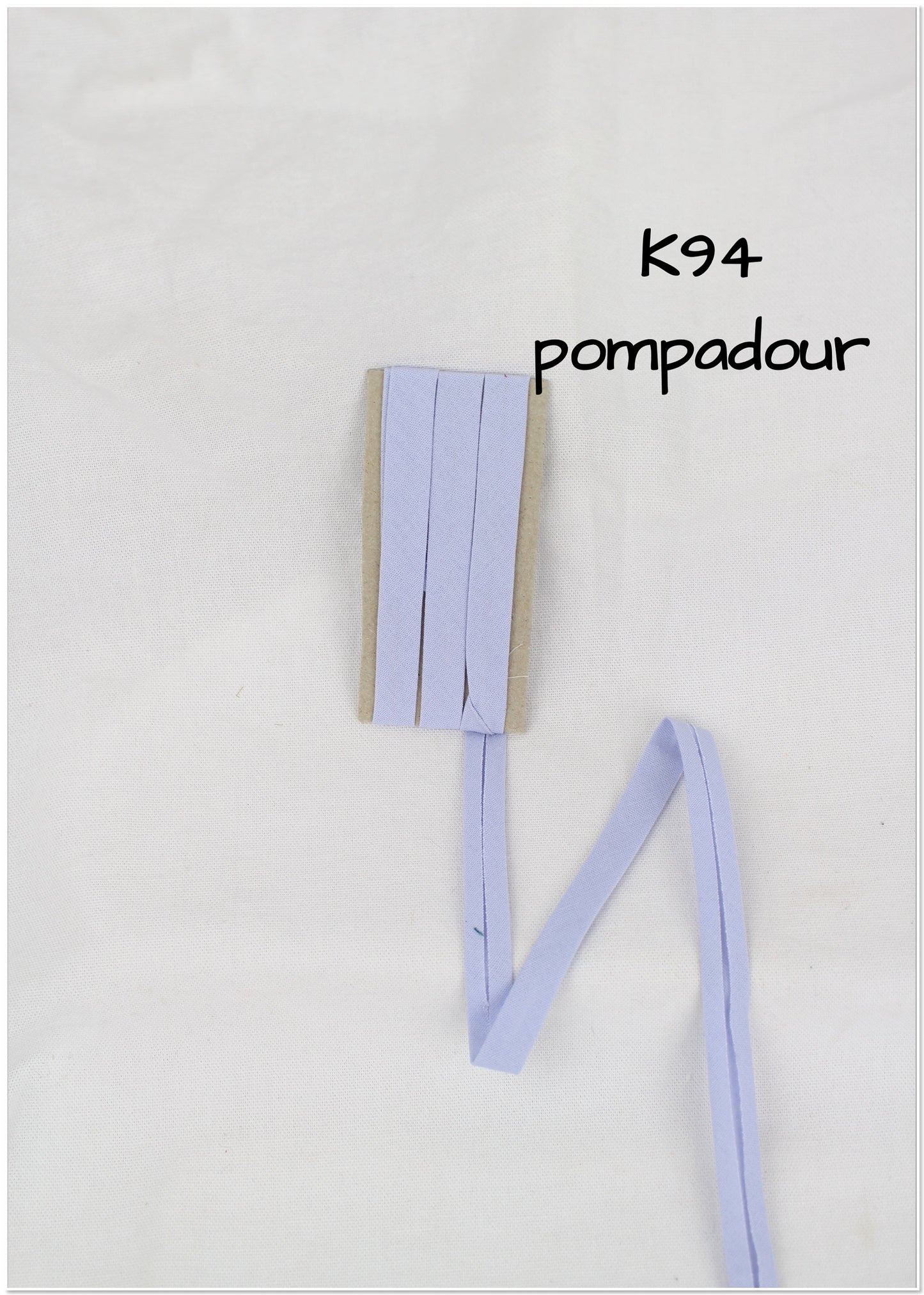 Bias Binding (tape) 12mm, single fold. jacaranda, haze, pompadour, iris. Fusible iron on available. 100% Cotton