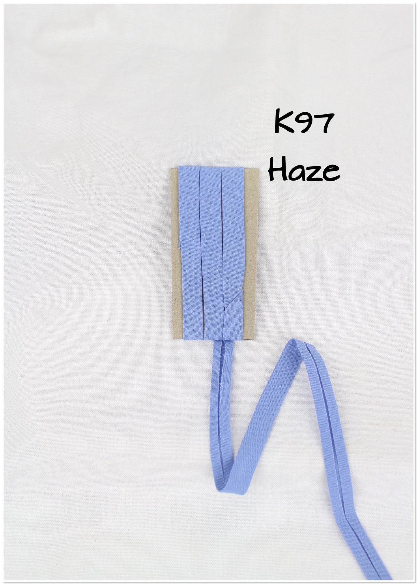 Bias Binding (tape) 12mm, single fold. jacaranda, haze, pompadour, iris. Fusible iron on available. 100% Cotton