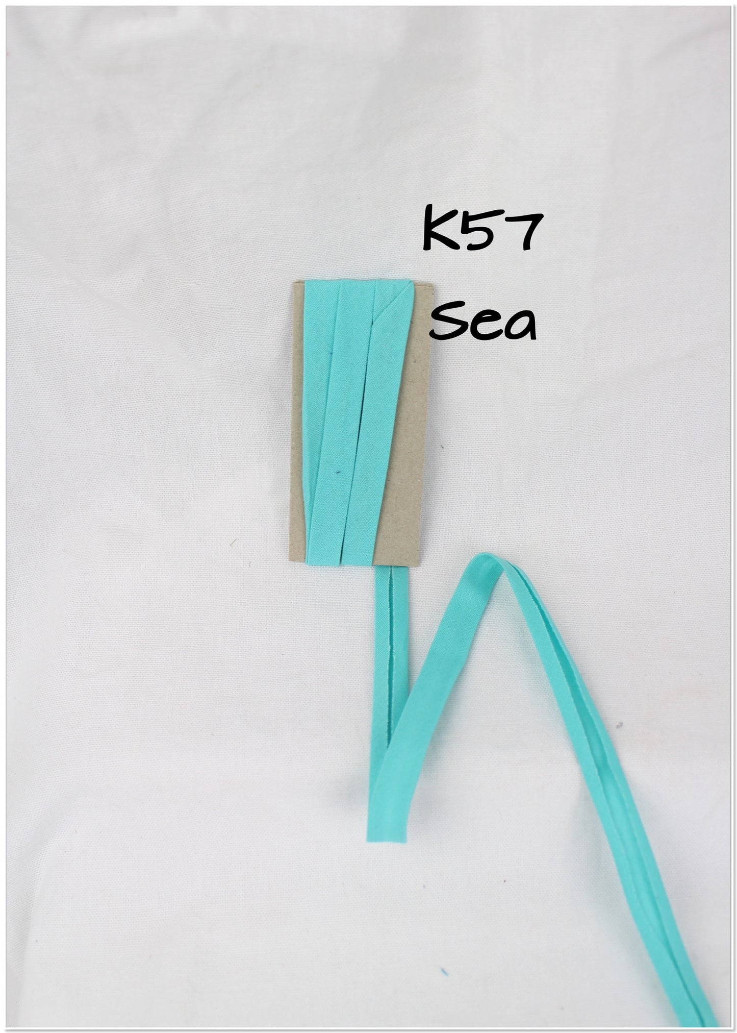 Bias Binding (tape) 12mm, single fold, Cambridge, teal, sea. Fusible iron on available. 100% Cotton.