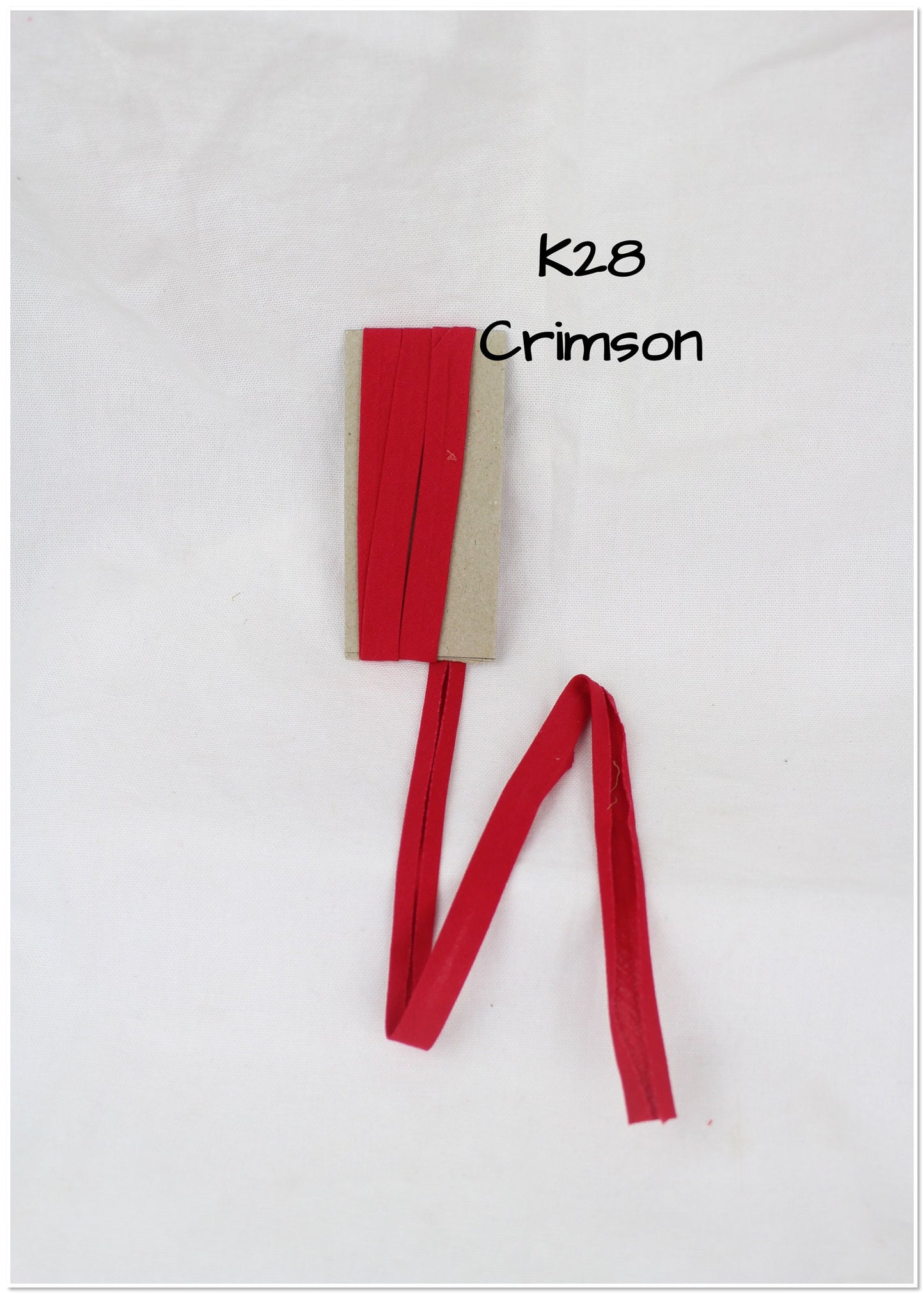 Bias Binding (tape) 12mm, single fold. brick red, rosewood, Chinese red, brick red, crimson. Fusible iron on available. 100% Cotton