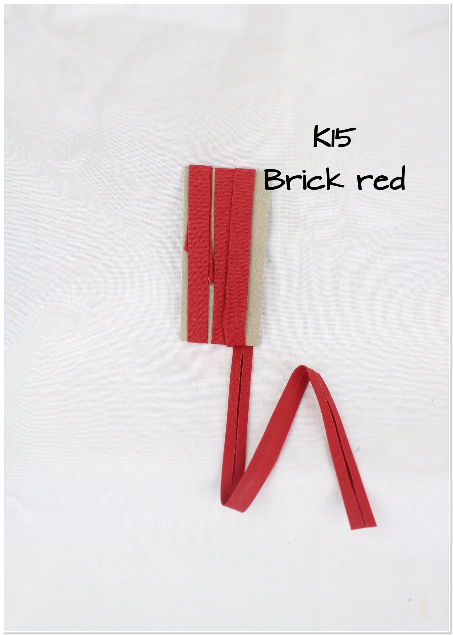 Bias Binding (tape) 12mm, single fold. brick red, rosewood, Chinese red, brick red, crimson. Fusible iron on available. 100% Cotton