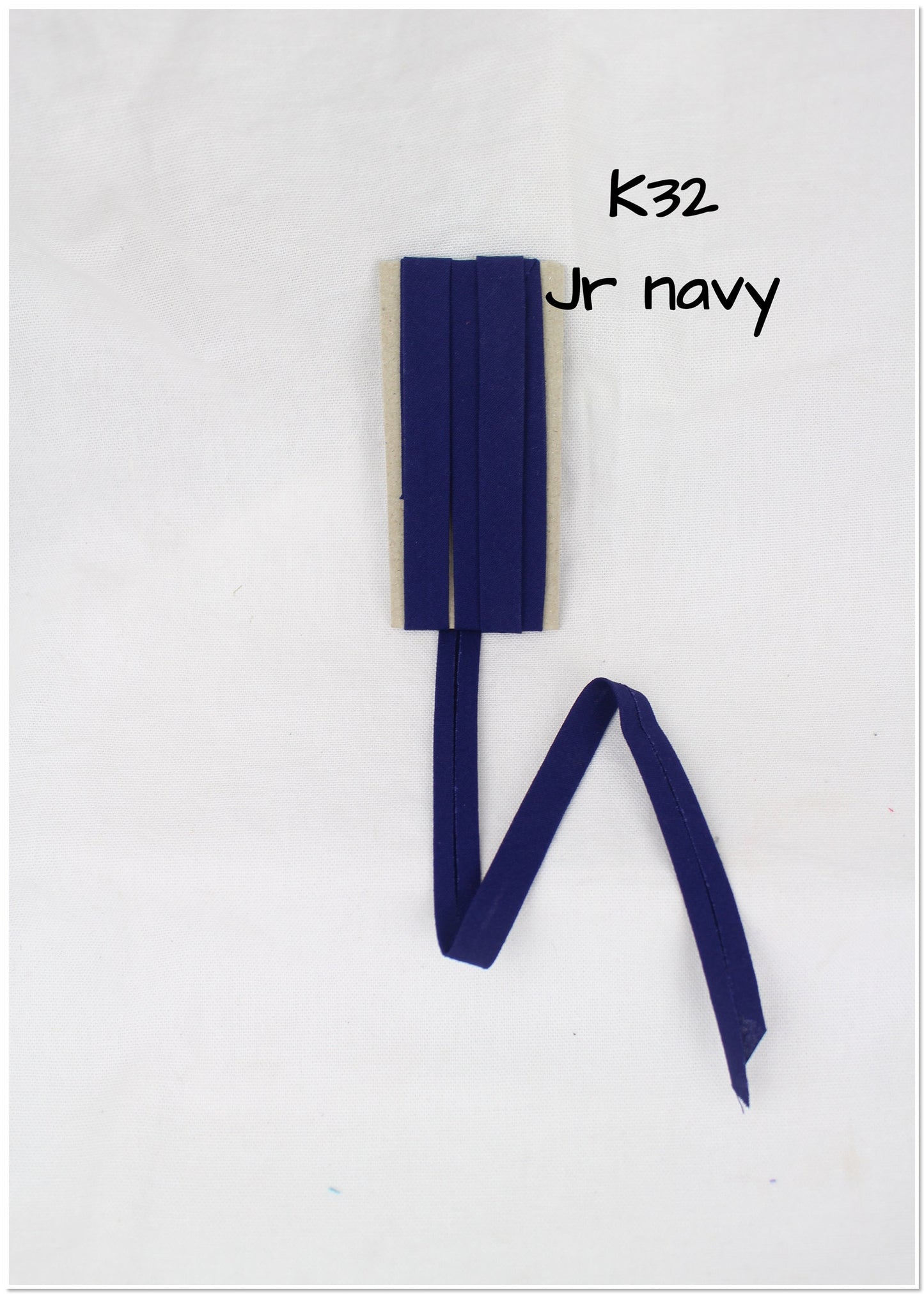 Bias Binding (tape) 12mm, single fold. jr navy, navy, oxford blue, petrol, sapphire. Fusible iron on available. 100% Cotton