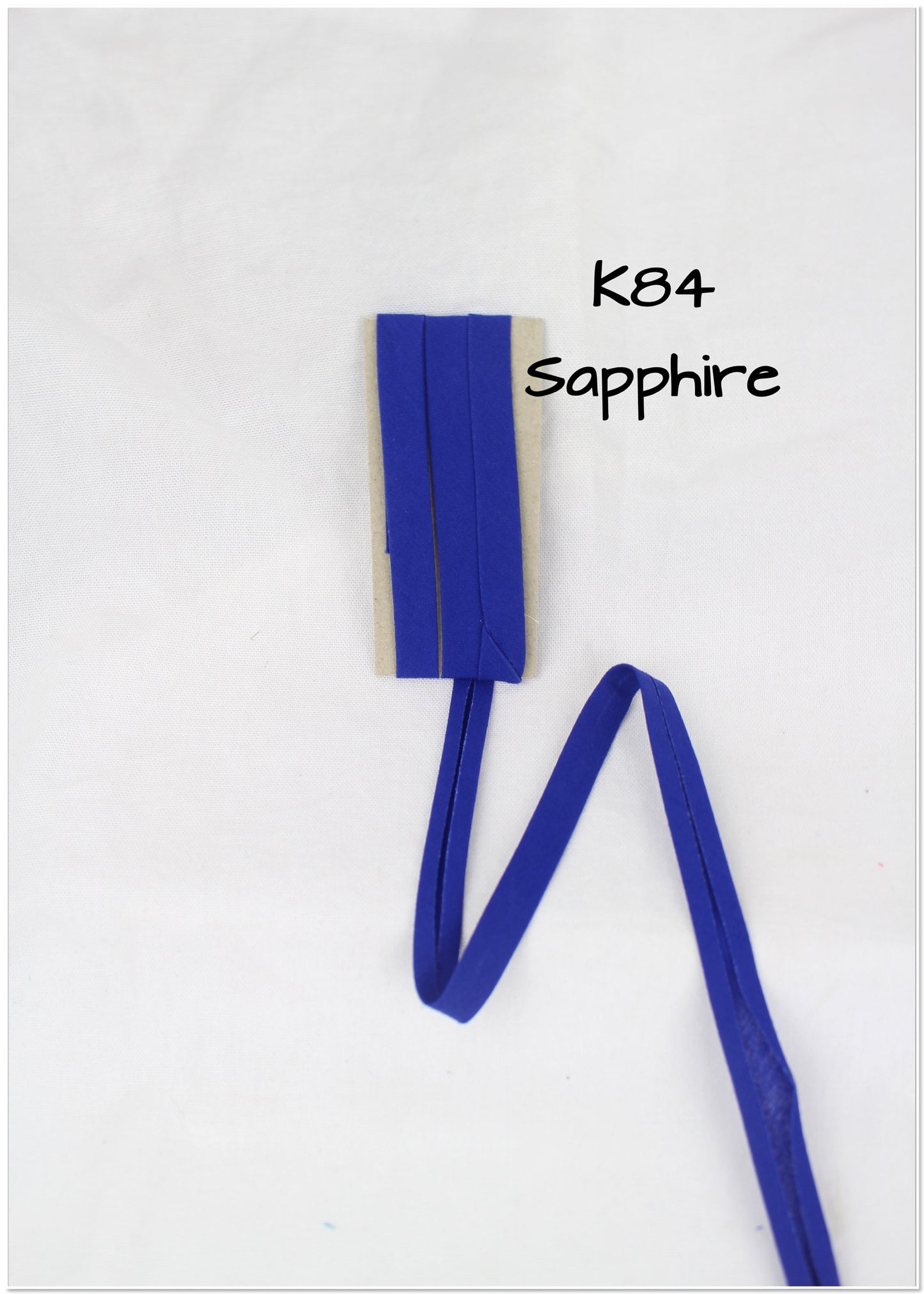 Bias Binding (tape) 12mm, single fold. jr navy, navy, oxford blue, petrol, sapphire. Fusible iron on available. 100% Cotton