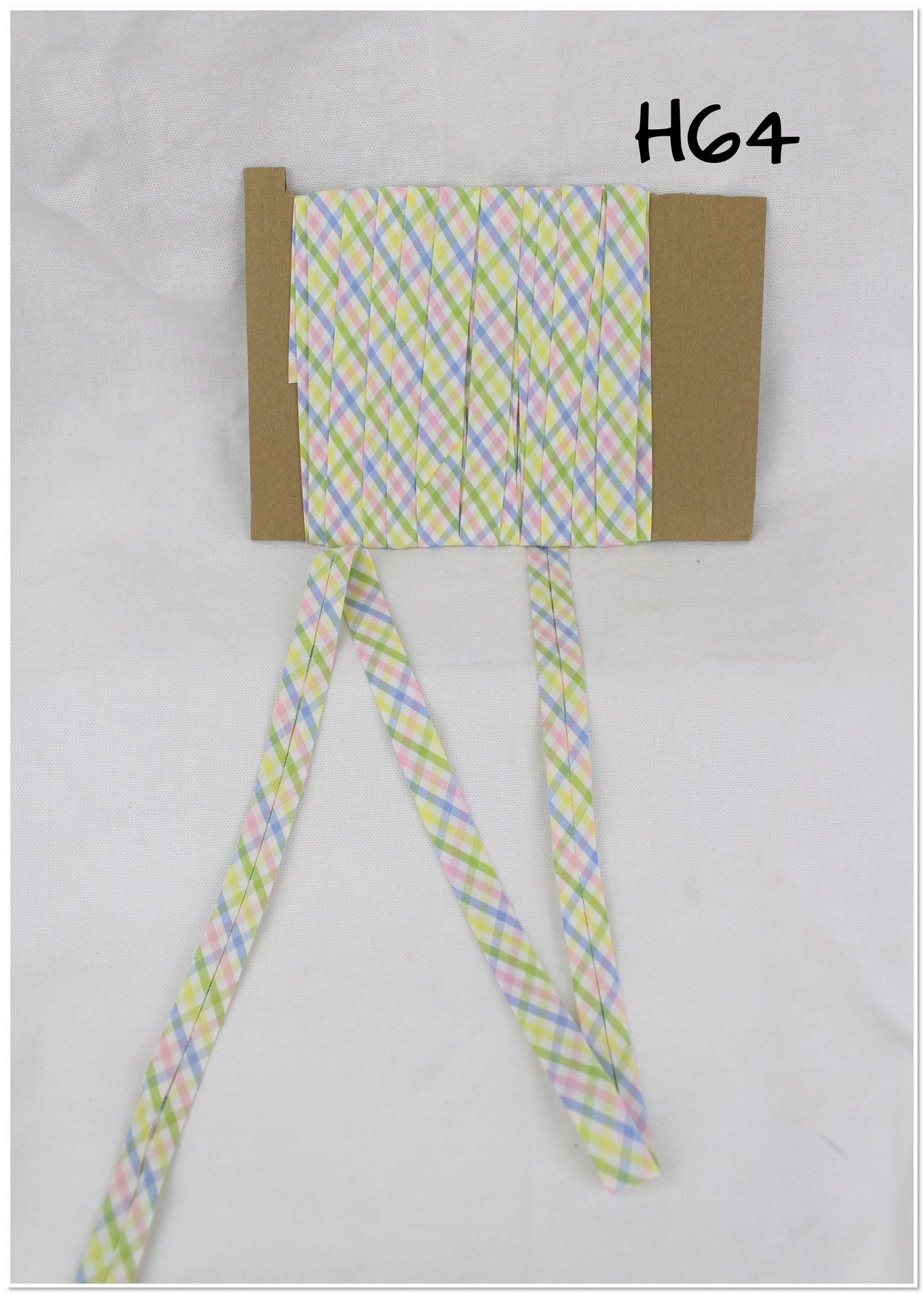 Bias Binding (Tape) 12mm, Cotton, Single Fold, autumn, plaid. Fusible iron on available.