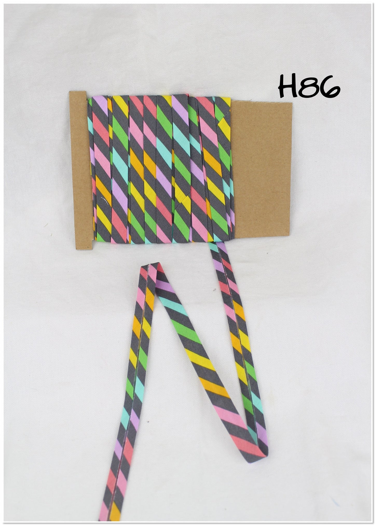 Bias Binding (Tape) 12mm, Cotton, Single Fold, colourful. Fusible iron on available.