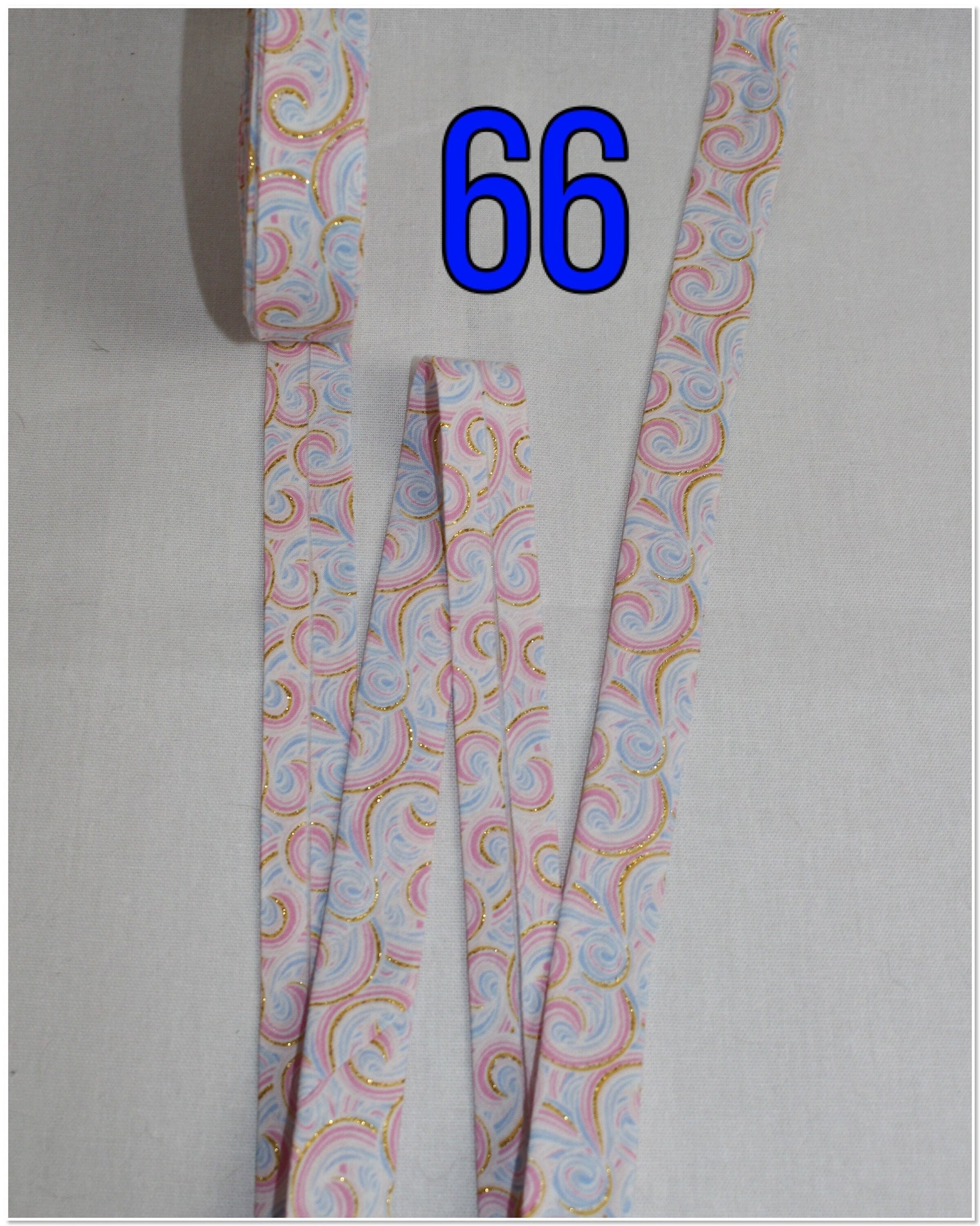 Bias Binding (Tape) 25mm, Cotton, Single Fold. Fusible iron on available. watercolour, rainbow, colourful, swirls.