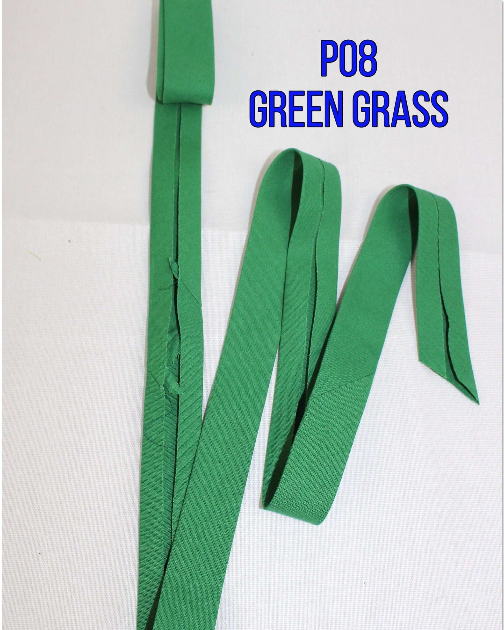 Bias Binding (tape) 25mm or 12mm, single fold, 100% Cotton. green, light green, dark . Fusible iron on available. green