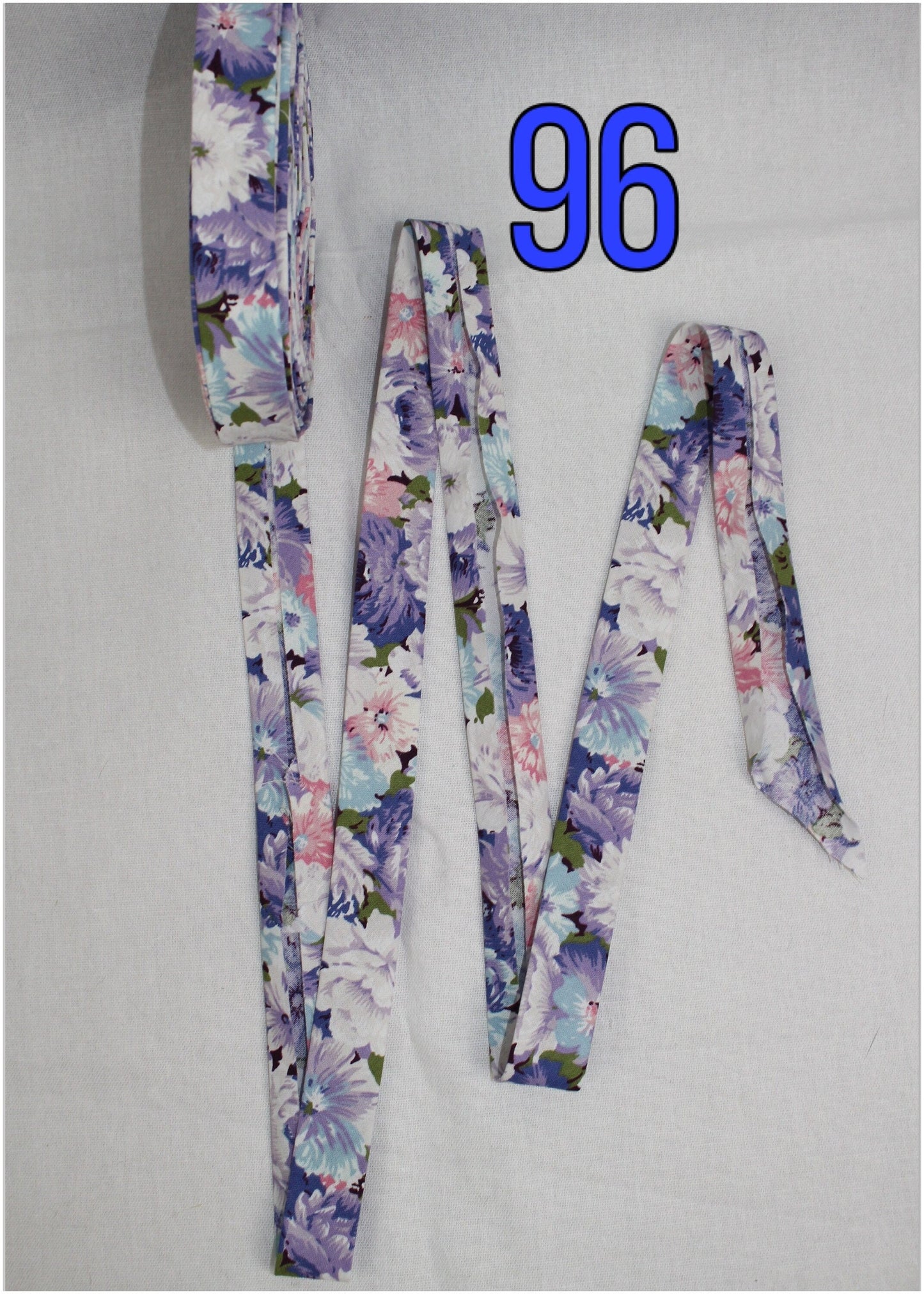 Bias Binding (Tape) 25mm, Cotton, Single Fold. Fusible iron on available. Wool, mermaid scales, flowers, floral, colourful.