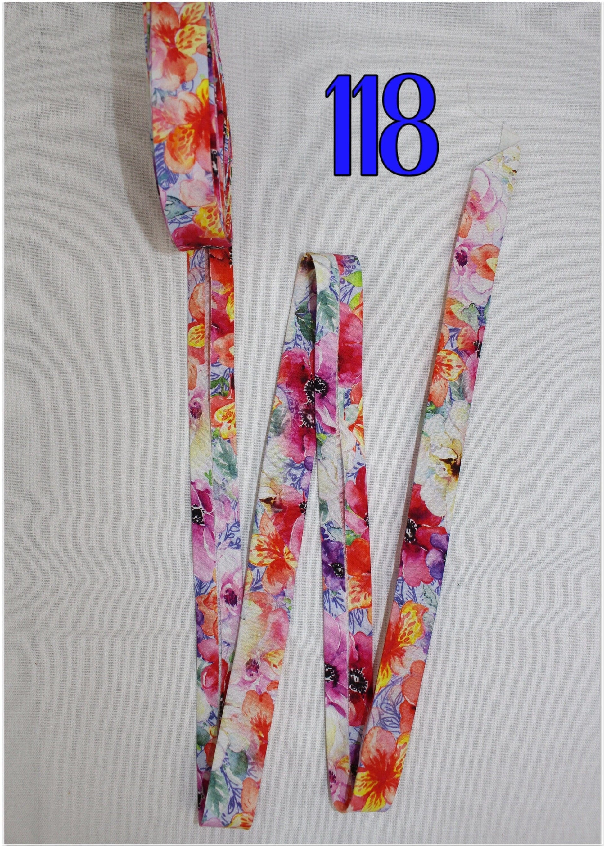 Bias Binding (Tape) 25mm, Cotton, Single Fold, flowers, floral. Fusible iron on available.