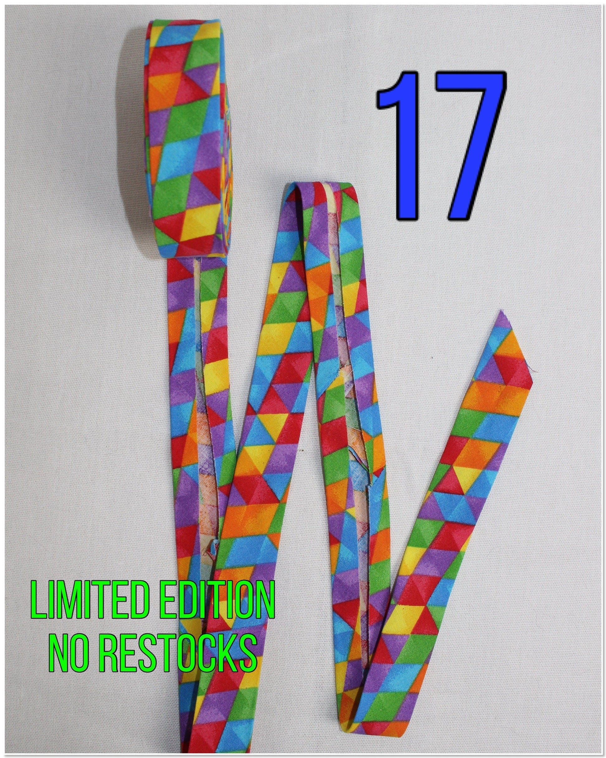 Bias Binding (Tape) 25mm, Cotton, Single Fold. Fusible iron on available. watercolour, rainbow, colourful, swirls.